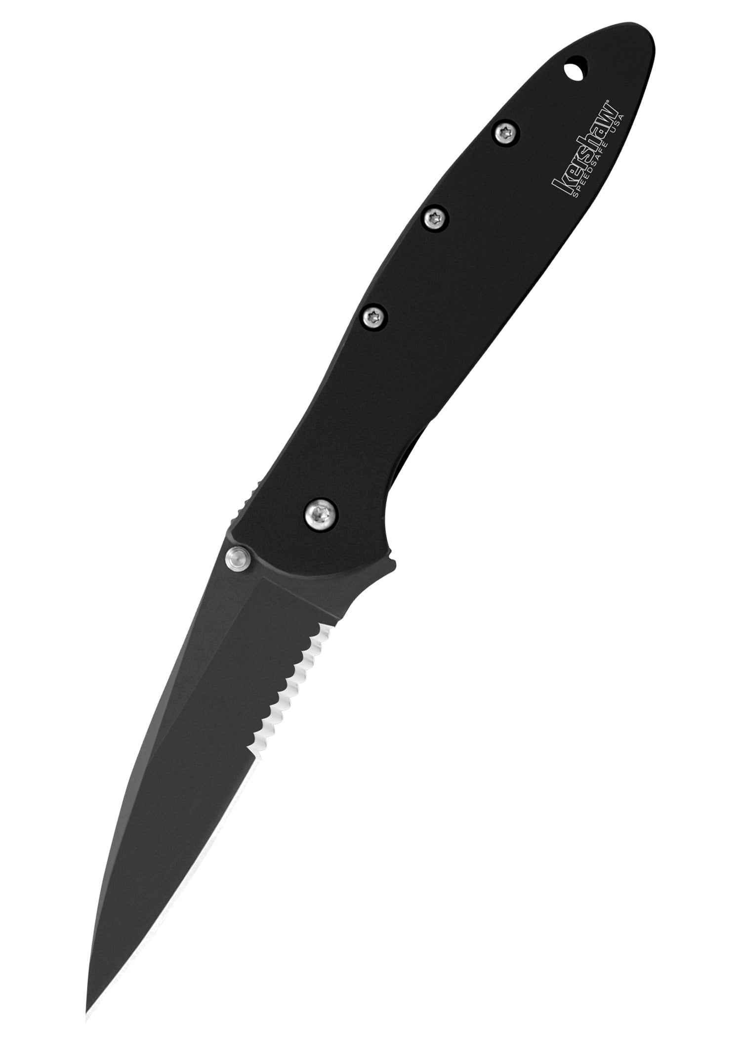 Imagen única de: Navaja Kershaw Leek, Negra, Filo Dentado