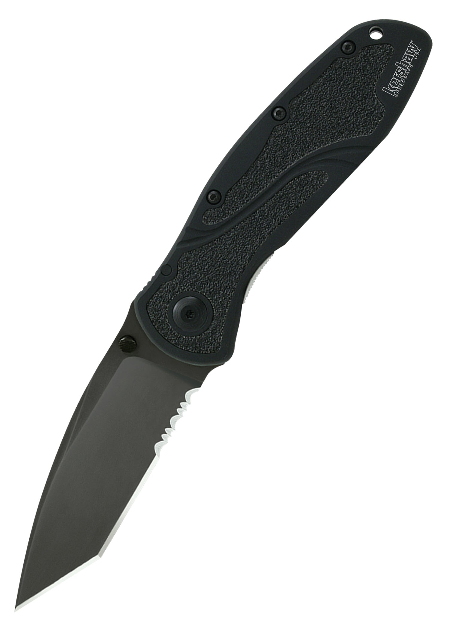 Imagen única de: Navaja Kershaw Blur Tanto, Negra, Filo Dentado