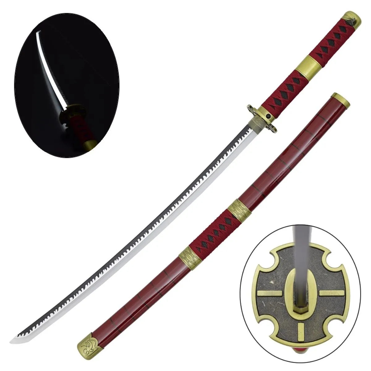 Katana Decorativa Acero al Carbono LED Sandai Kitetsu de Roronoa Zoro - One Piece