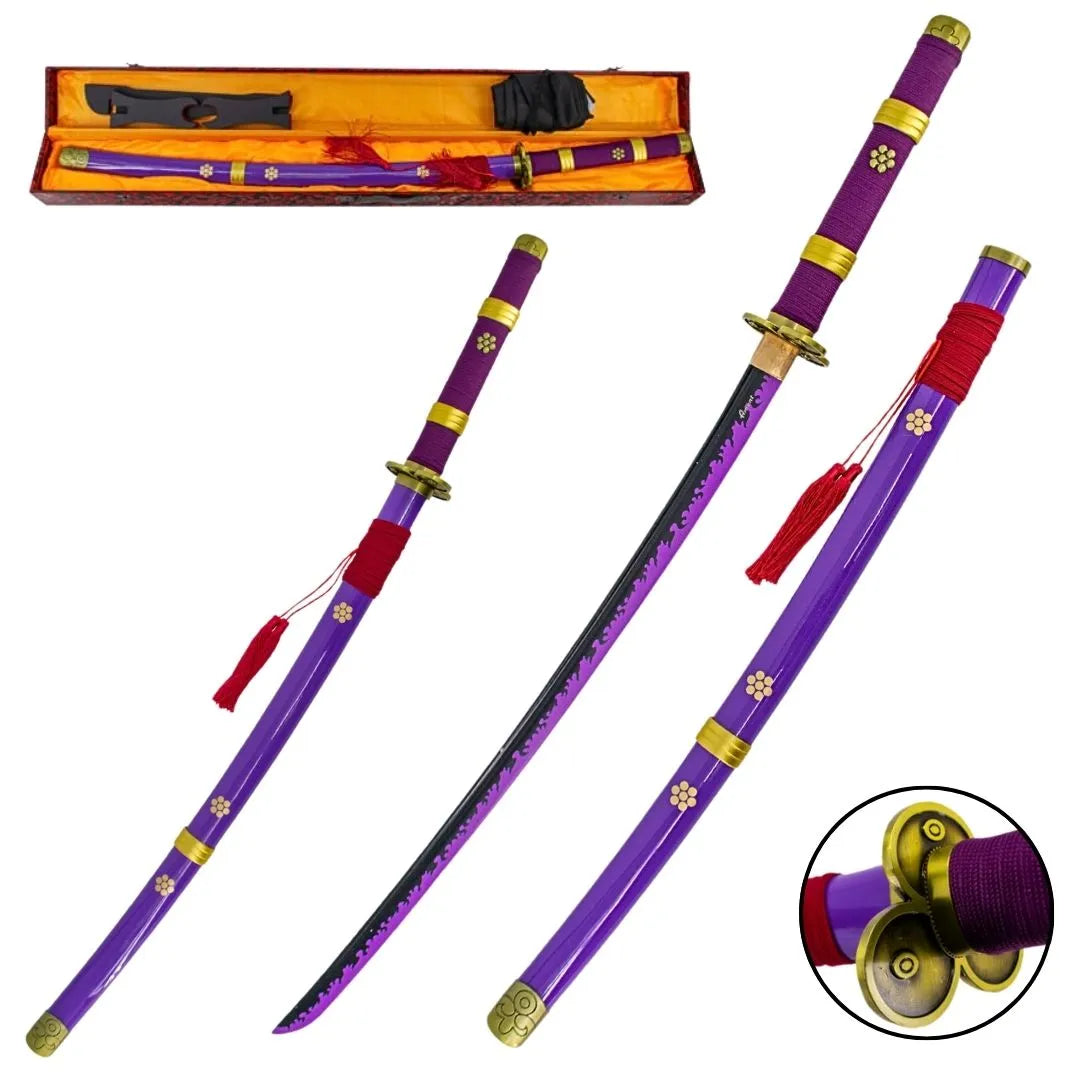 Katana Enma de Zoro One Piece - Réplica Decorativa, Funcional o Bambú