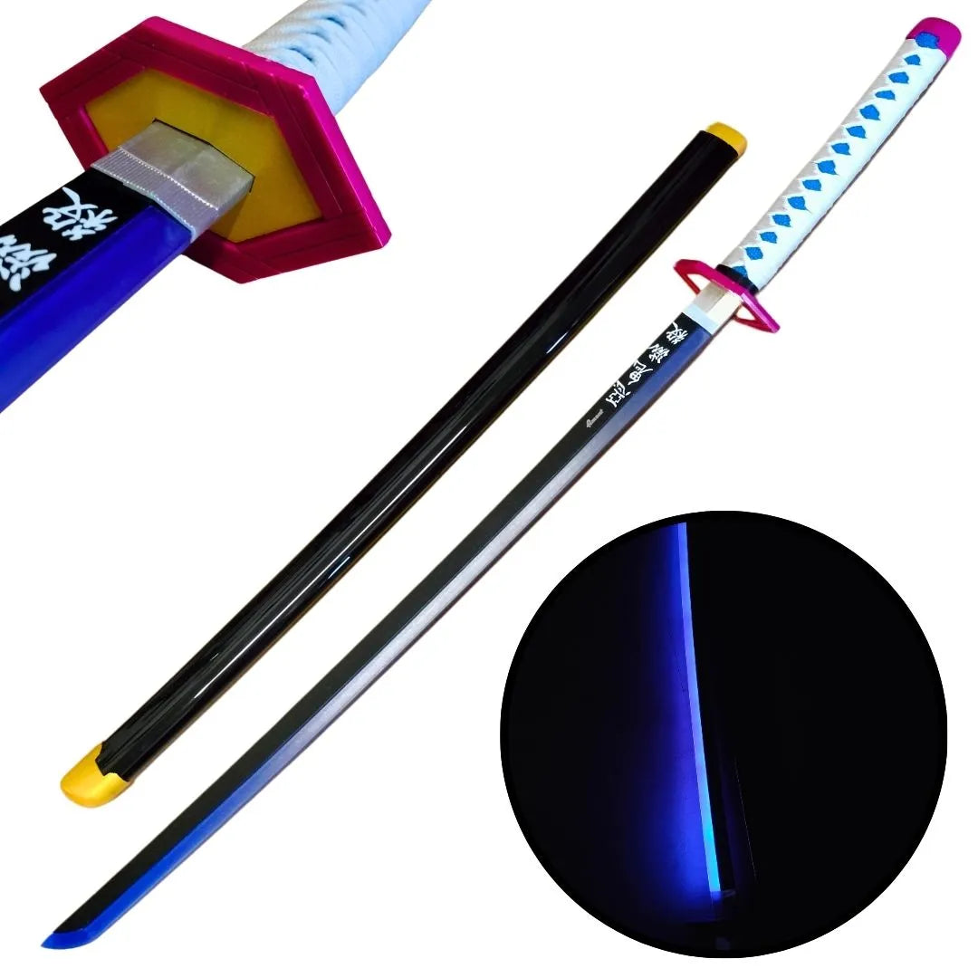 Imagen única de: Katana Decorativa Hoja de Bambú con LED Giyuu Tomioka - Demon Slayer