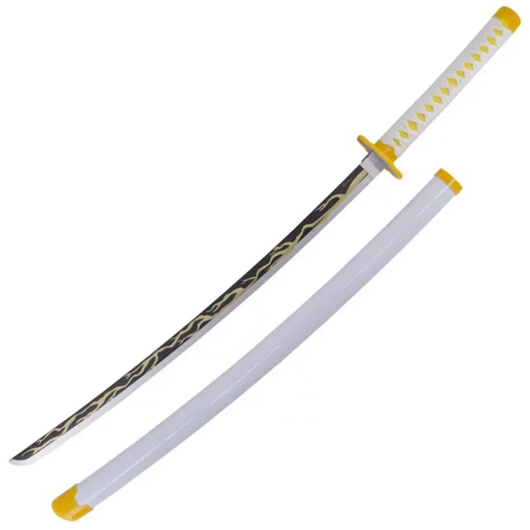 Imagen única de: Katana Decorativa de Zenitsu Agatsuma Hoja de Bambú Demon Slayer