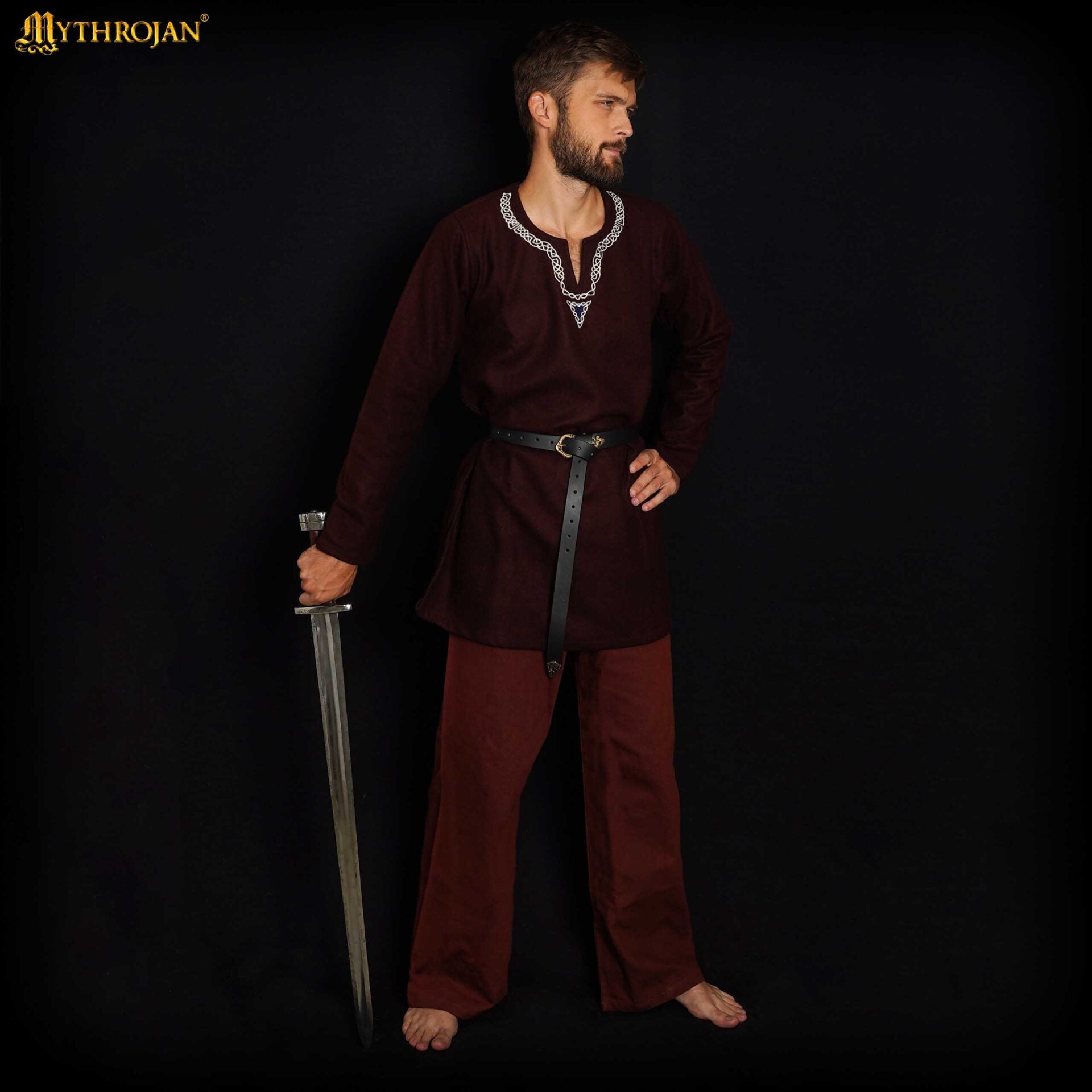 Pantalones vikingos de algodón para recreación y LARP