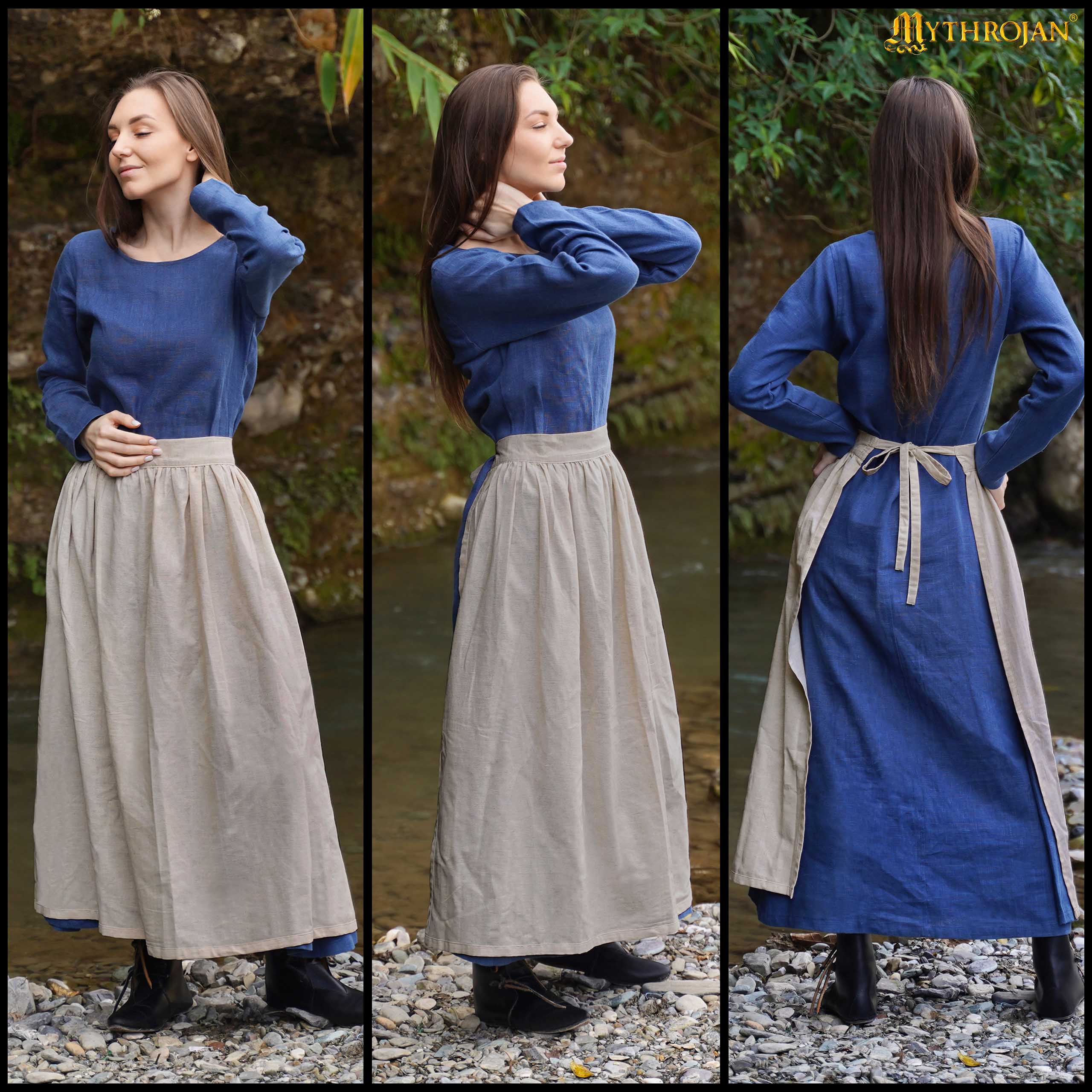 Imagen única de: Delantal Medieval Hija de Campesino: Práctico y Auténtico para la Recreación Medieval