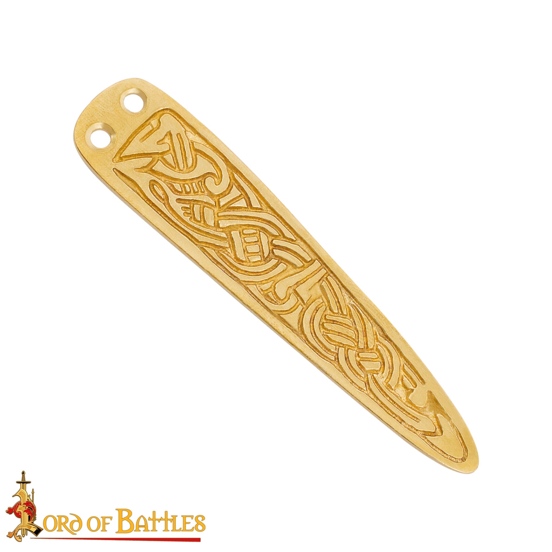 Imagen única de: Cinturón de Latón Macizo con Nudos Celtas Chape Accesorio Funcional para Ropa