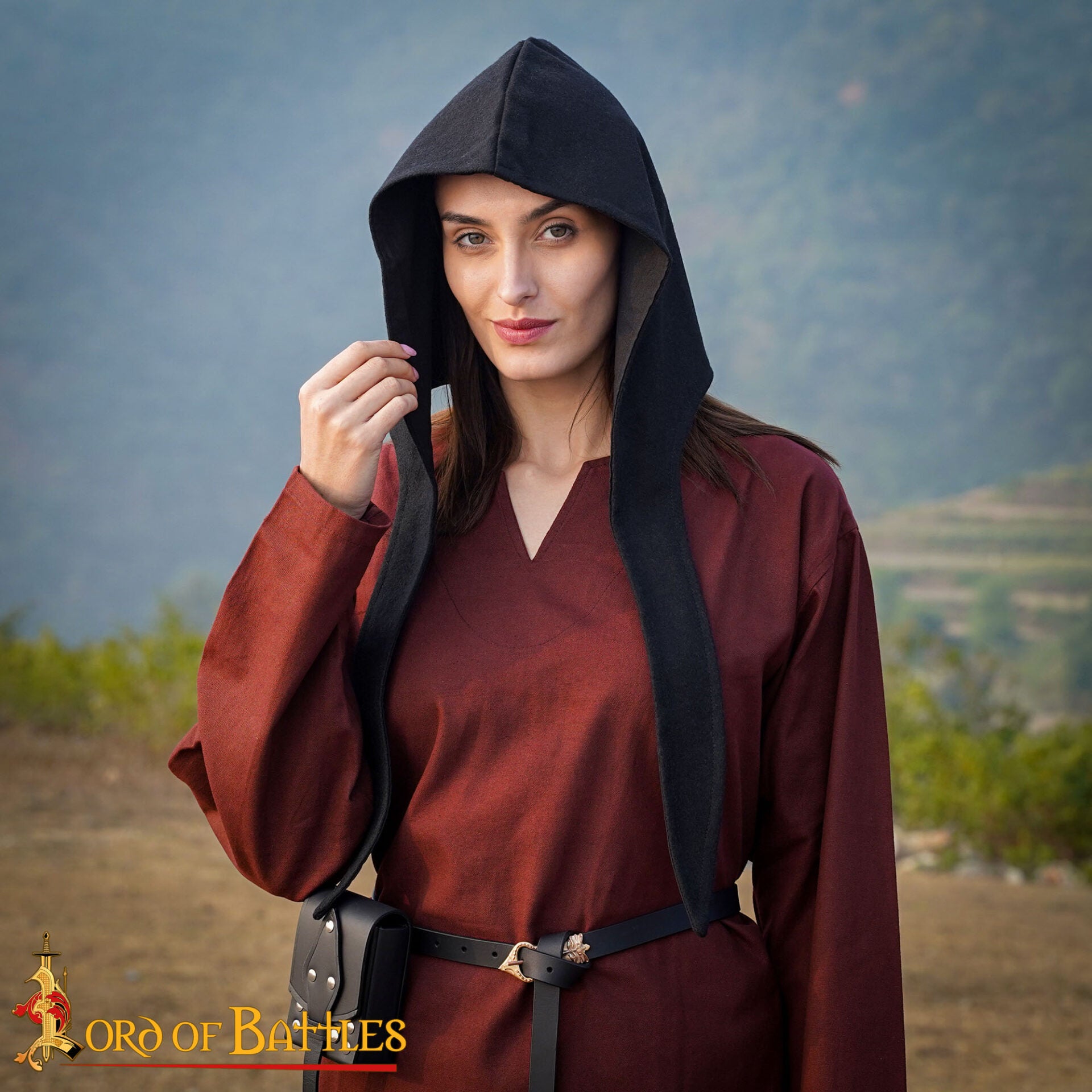 Imagen única de: Capucha Medieval de Lana - Forro Cálido