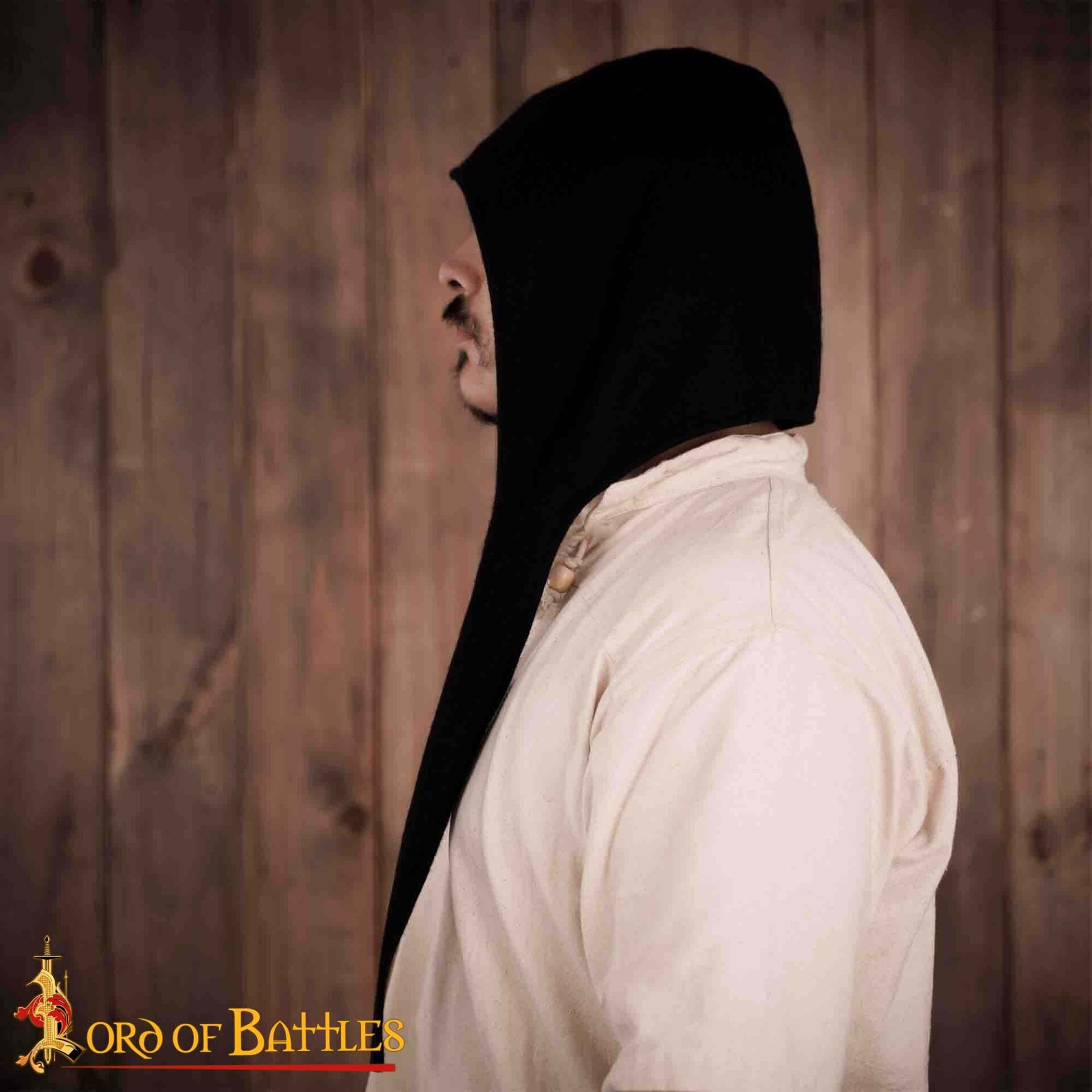 Imagen única de: Capucha Medieval de Lana - Forro Cálido