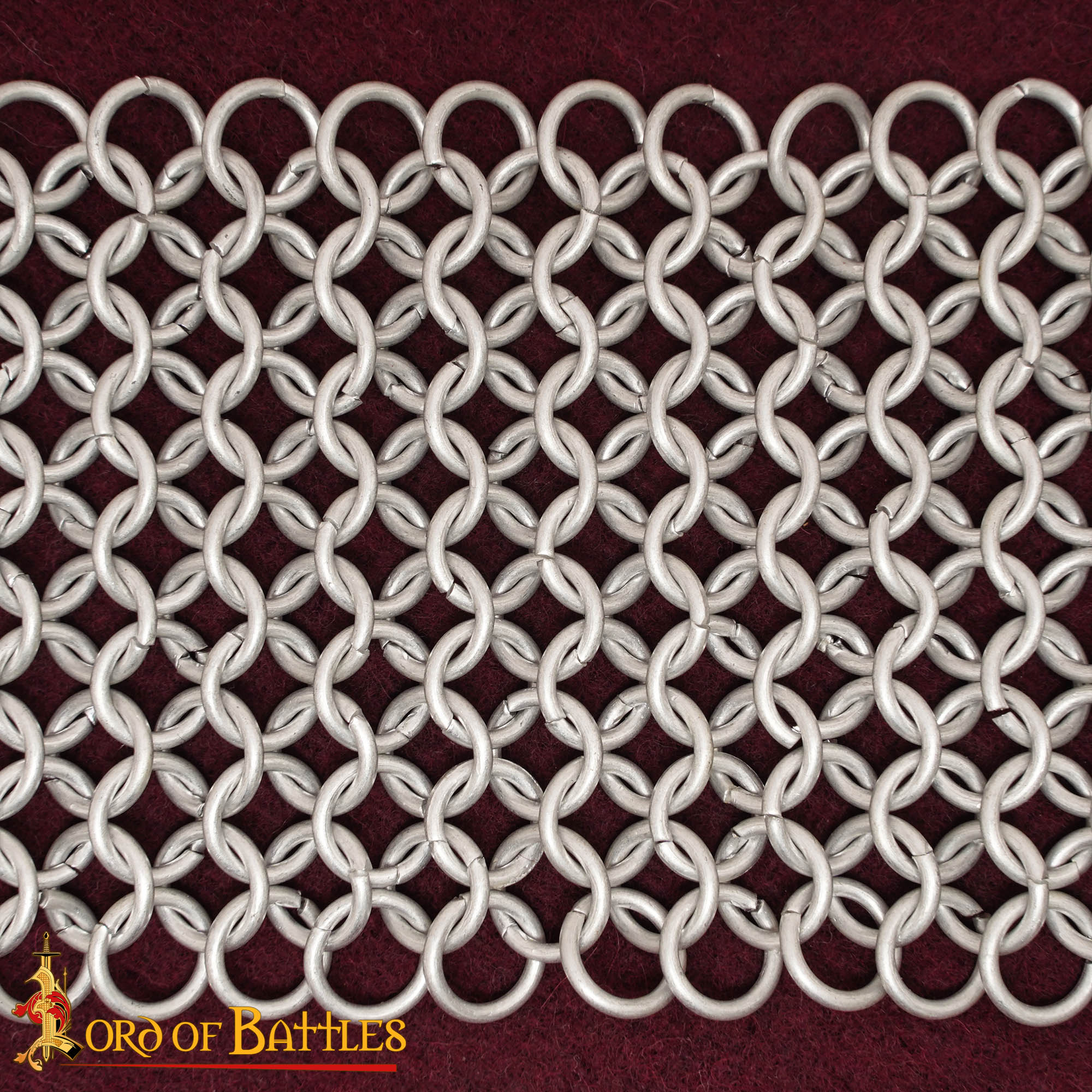 Imagen única de: Corbata de Cota de Malla - Aluminio de 8mm 16 Gauge - Corbata Vikinga Hecha a Mano para Larp, Cosplay, Renacimiento, Steampunk Gótico, Regalos para Hombres y Guerreros