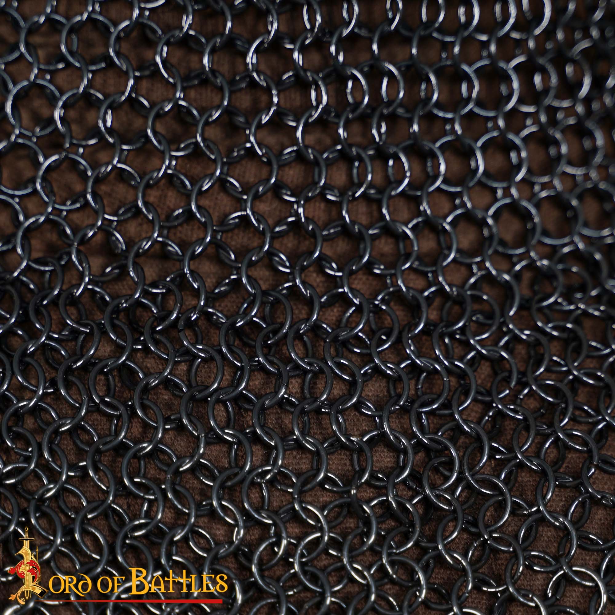 Capucha de malla medieval 10 mm — acero 16 gauge para LARP y cosplay - imagen 14