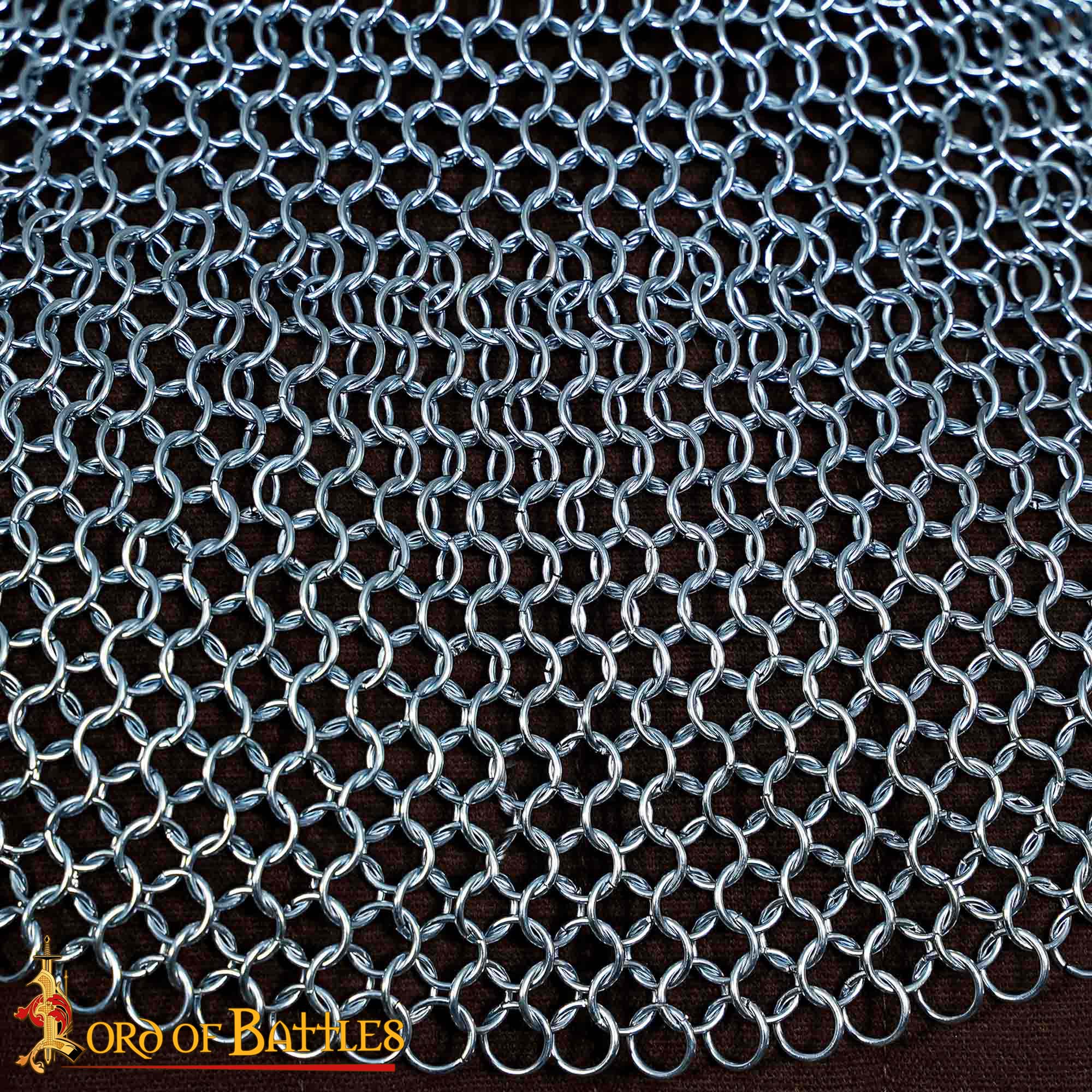 Capucha de malla medieval 10 mm — acero 16 gauge para LARP y cosplay - imagen 7