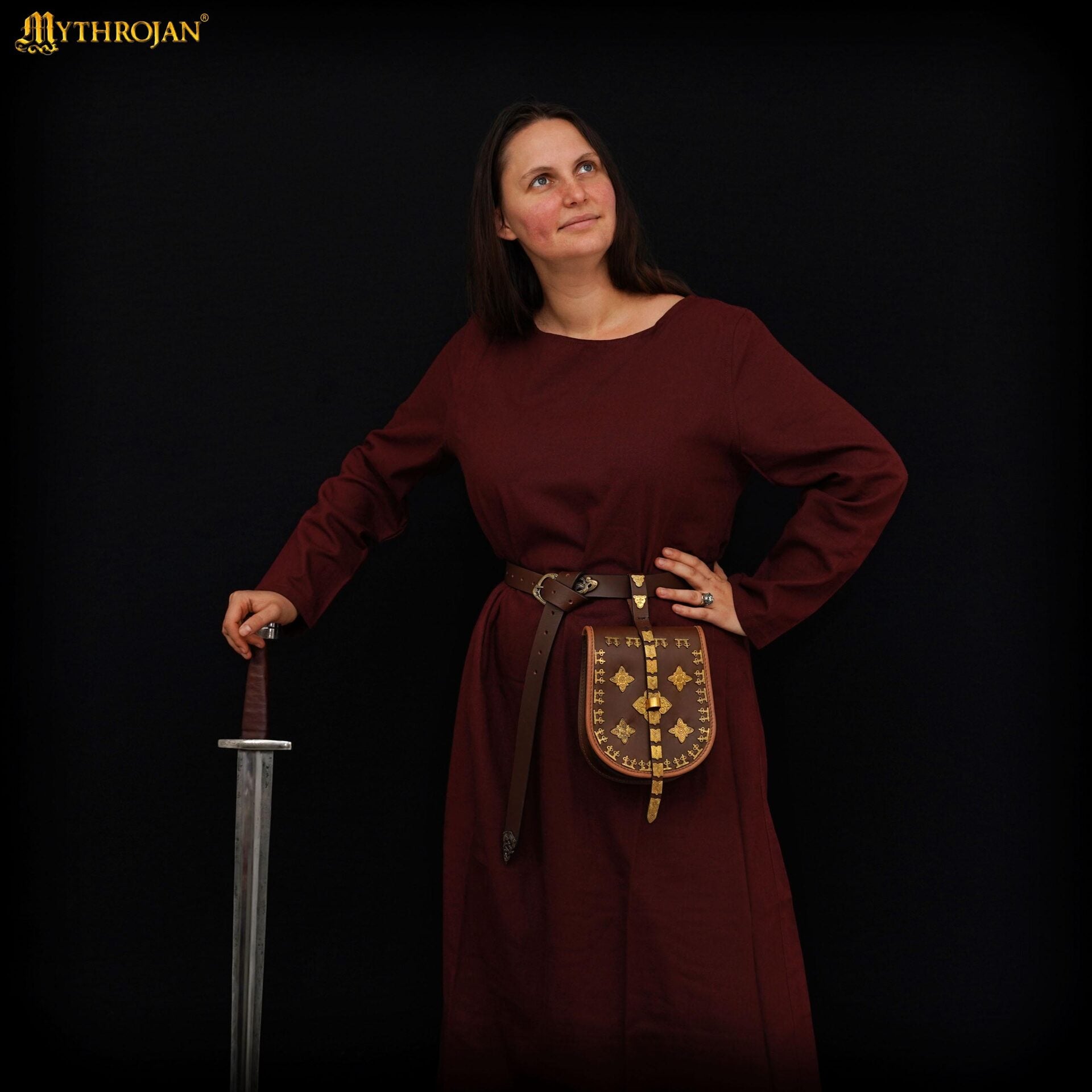 Vestido medieval 100% algodón, largo para LARP y recreación - imagen 4