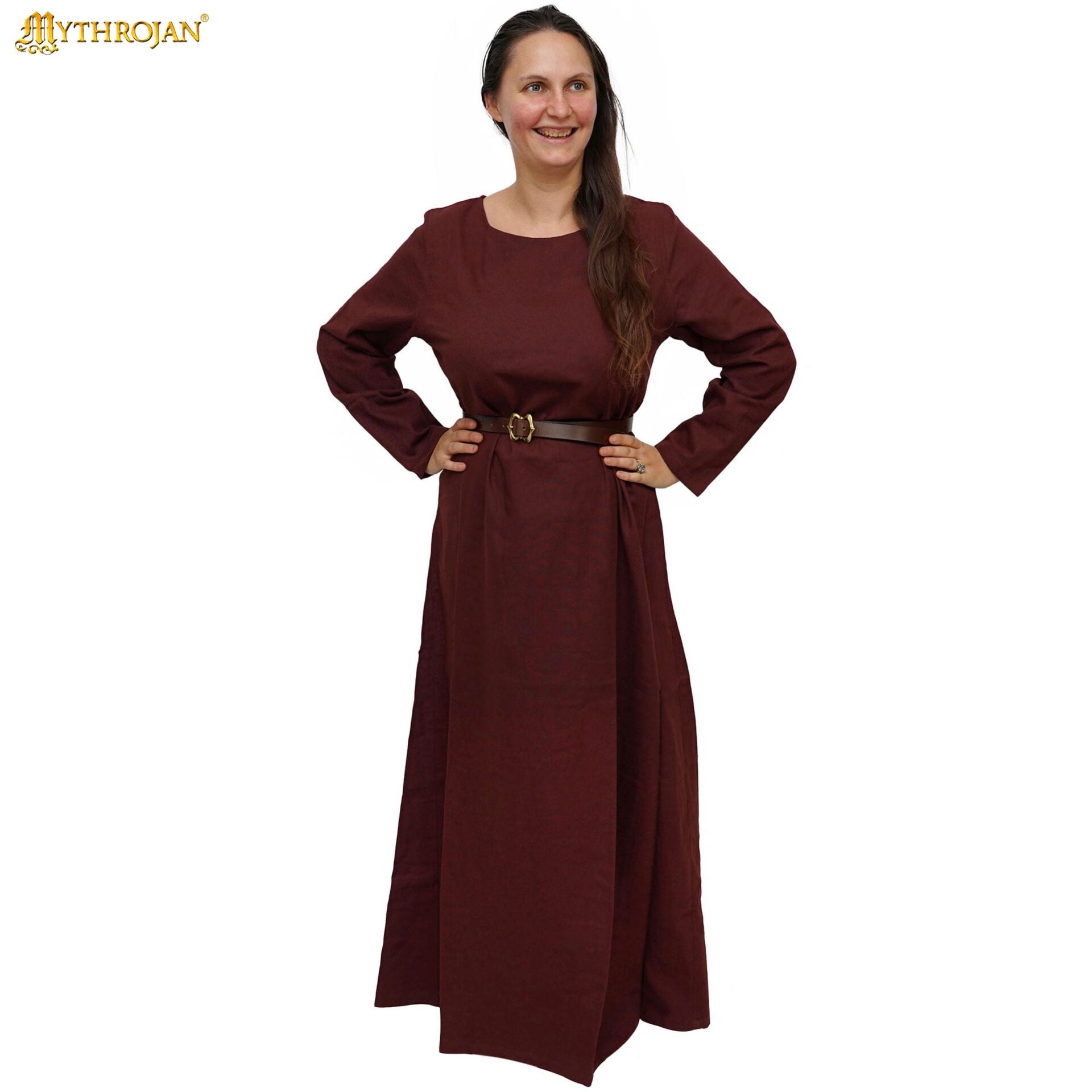 Vestido medieval 100% algodón, largo para LARP y recreación - imagen 23