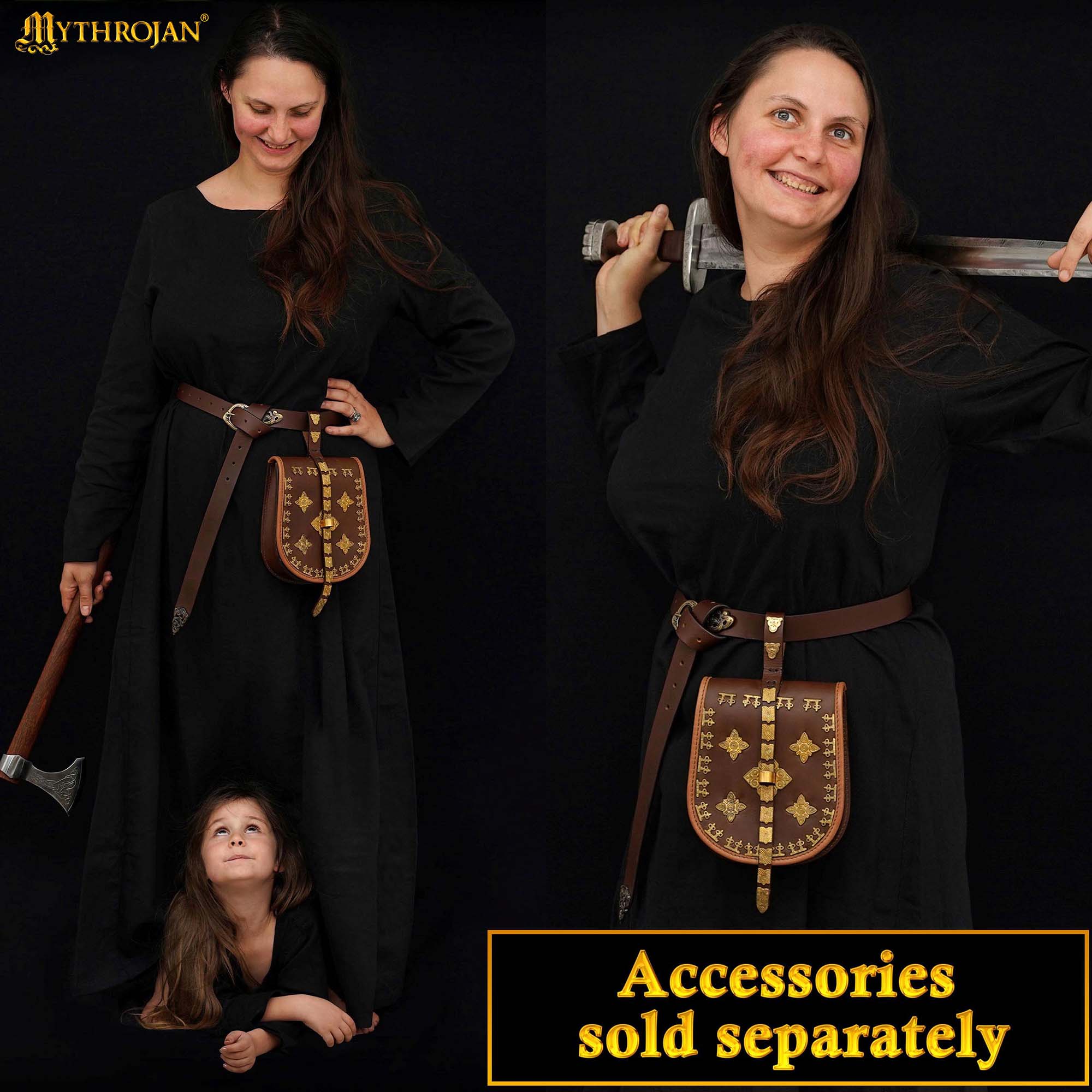 Vestido medieval 100% algodón, largo para LARP y recreación - imagen 13