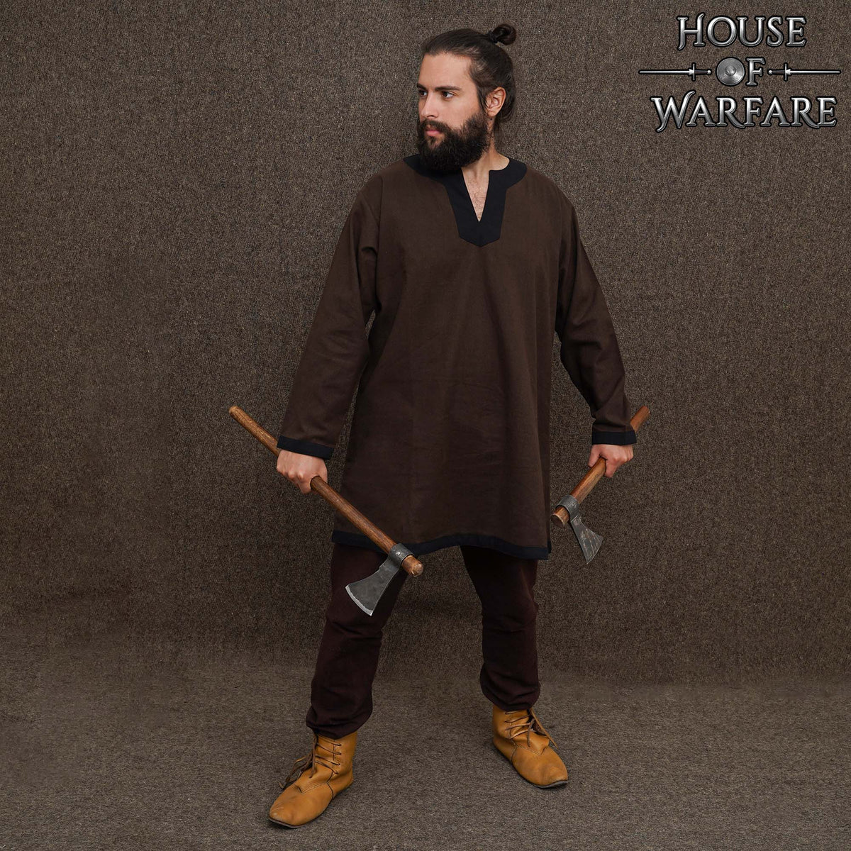 Túnica Medieval Vikinga de Algodón con Ribete - imagen 10