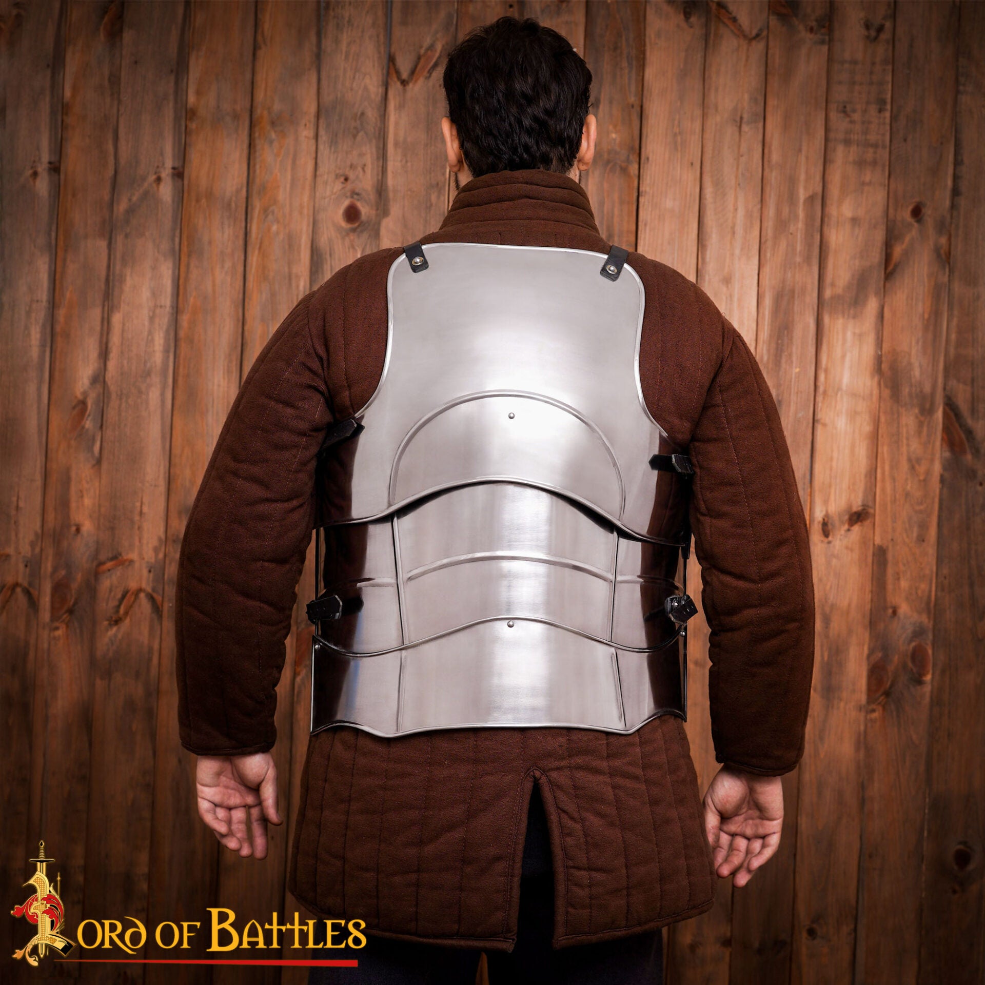Coraza medieval de acero calibre 18 con tassets y placa inguinal - imagen 6