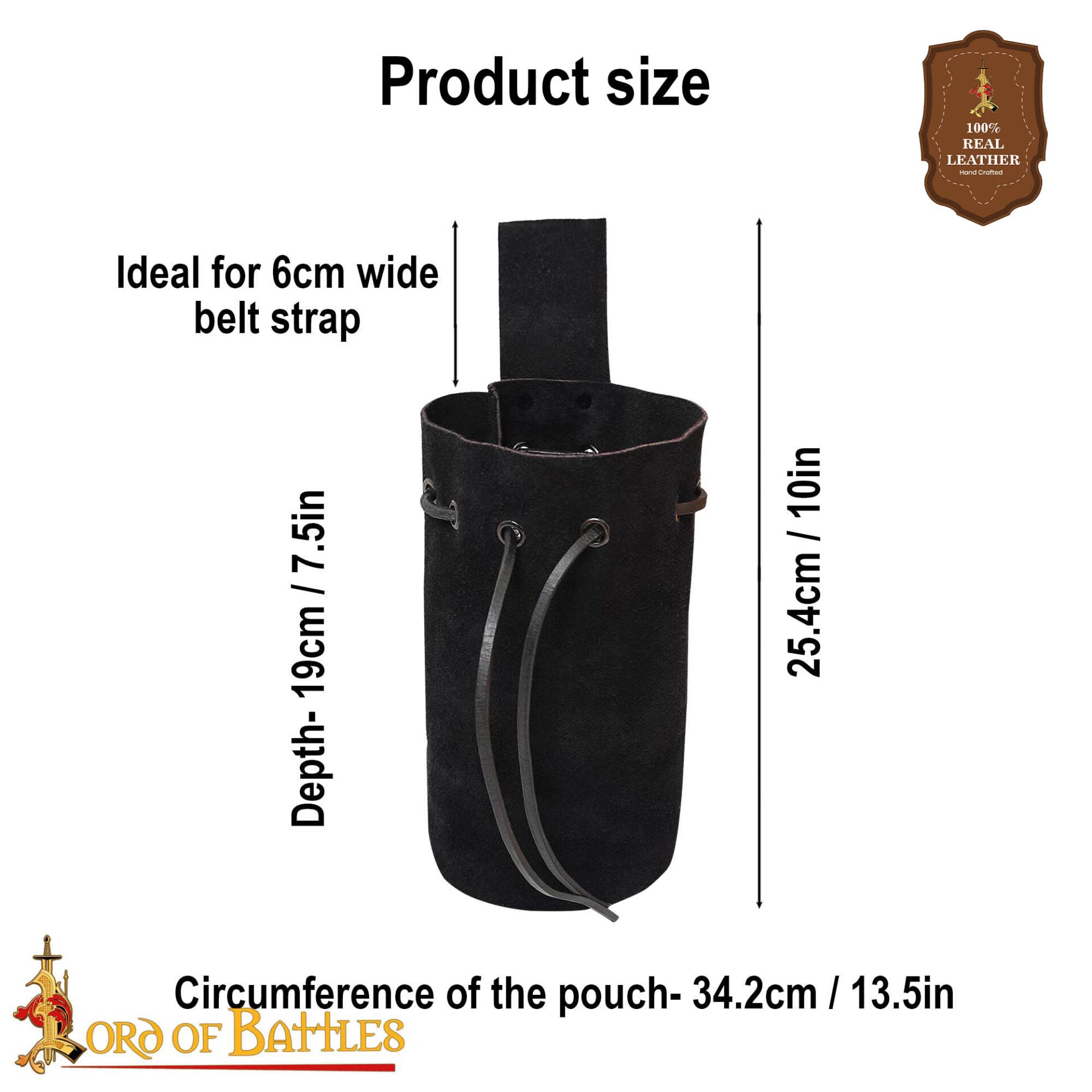 Bolsa de ante genuino con cordón para monedas y dados - imagen 20