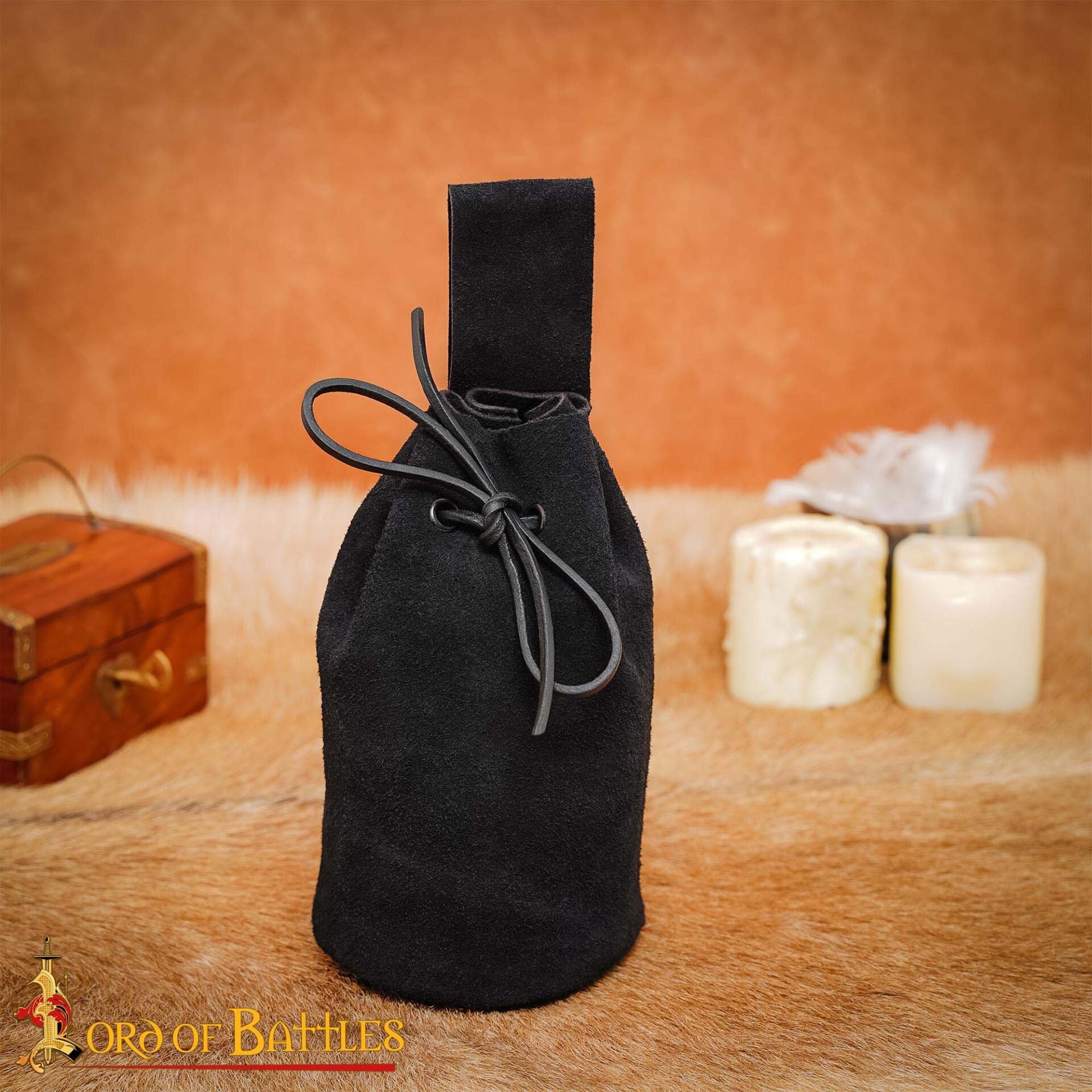 Bolsa de ante genuino con cordón para monedas y dados - imagen 11