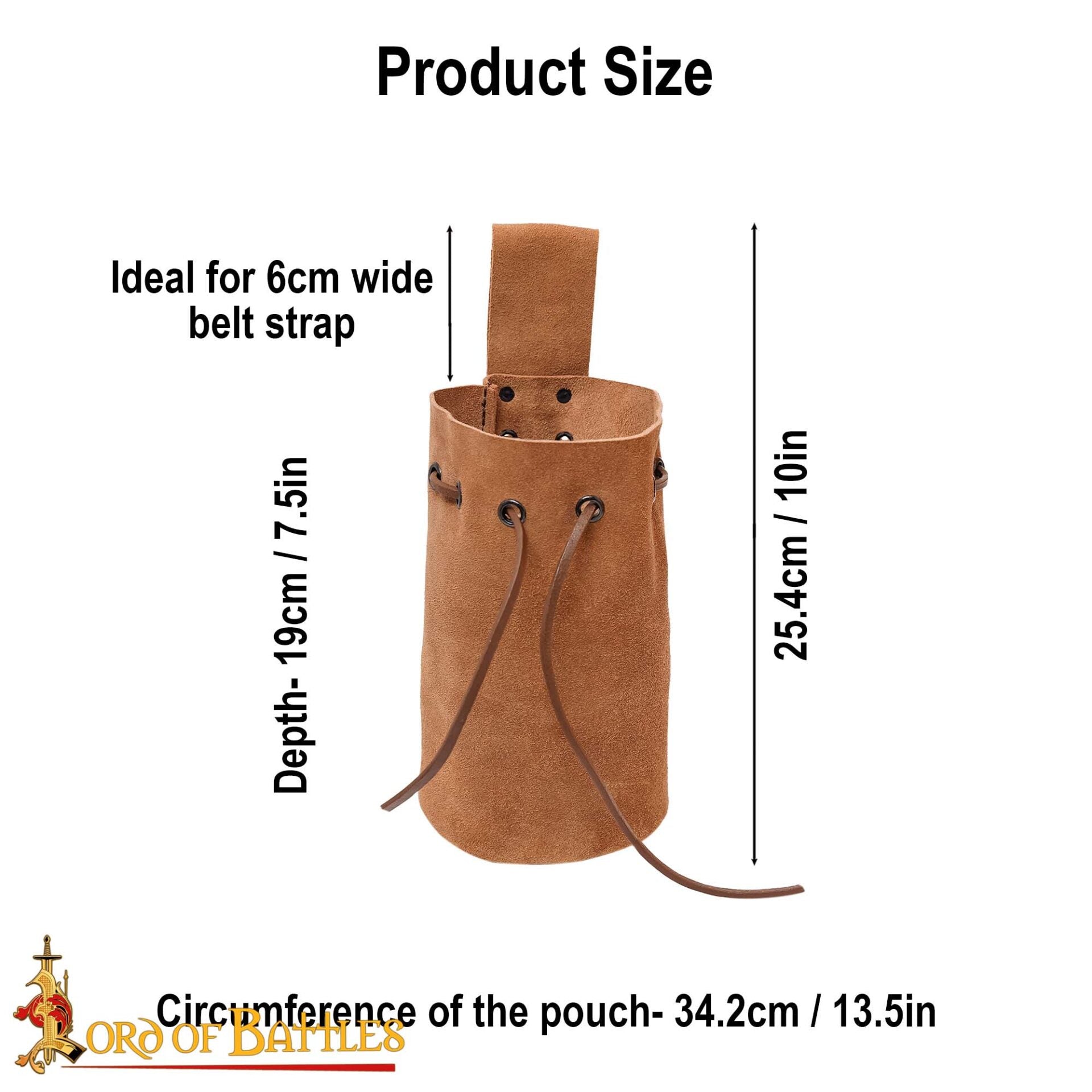 Bolsa de ante genuino con cordón para monedas y dados - imagen 8