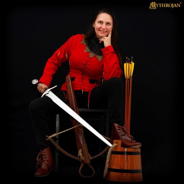 Imagen única de: Jubón armado 'The Knight' — Acolchado medieval tardío (negro, talla L) - Con Defecto