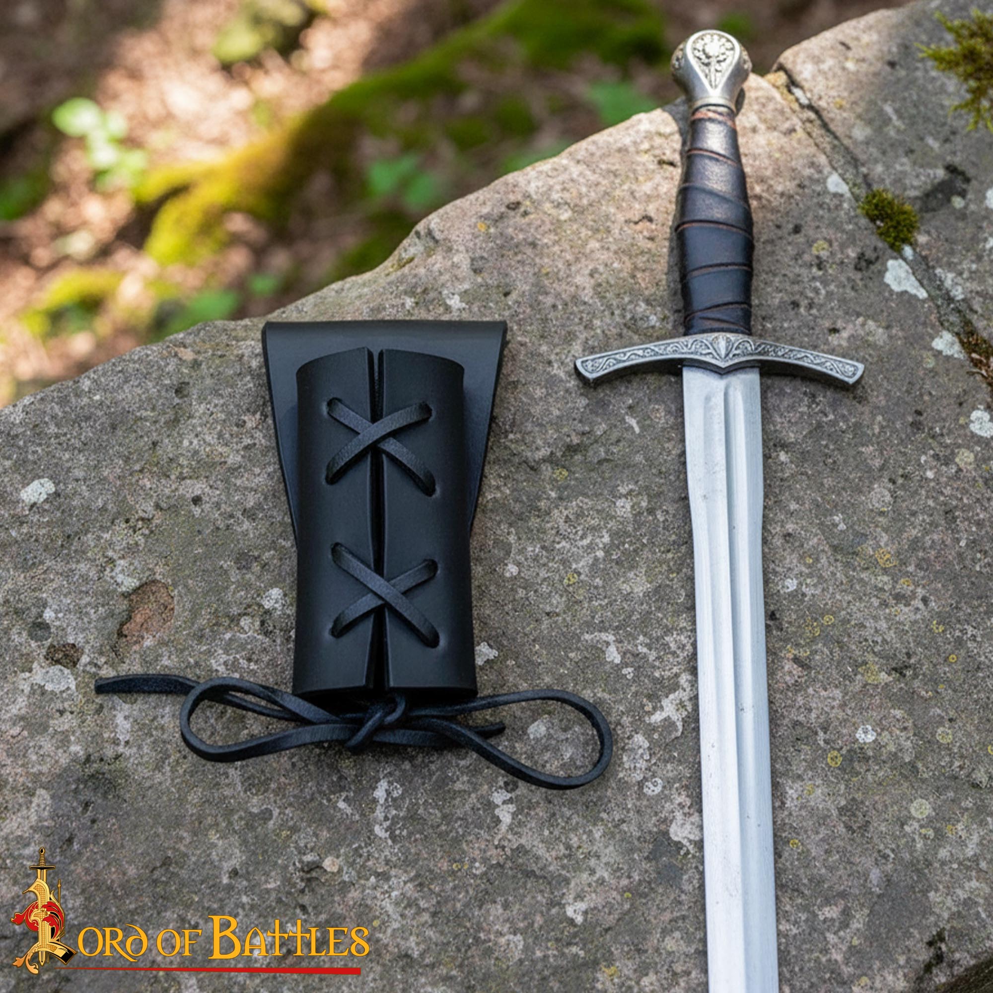 Soporte medieval de cuero ajustable para espada, hacha y daga - imagen 5