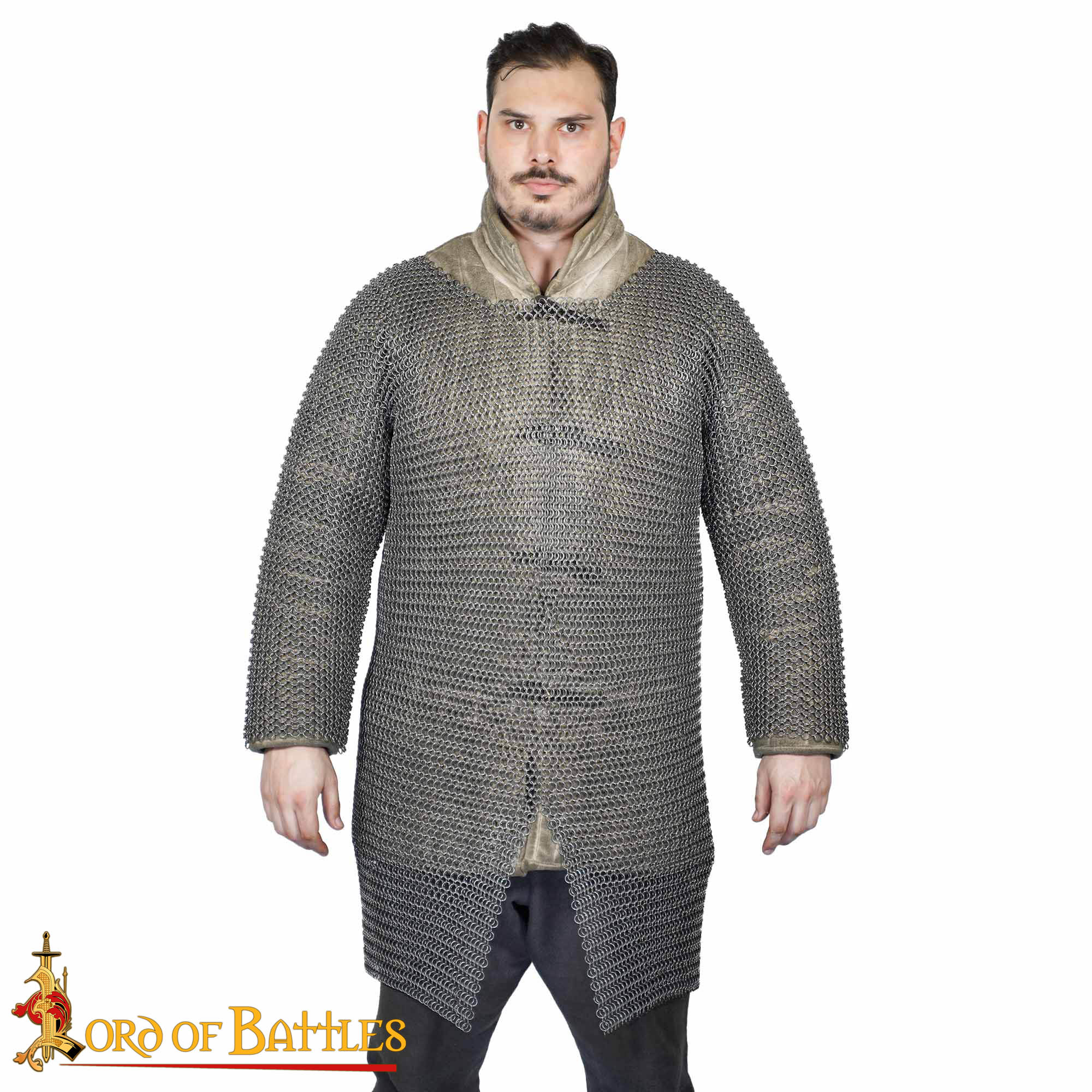 Imagen única de: Hauberk de malla medieval en acero de resorte, anillas 9 mm (16 calibre)