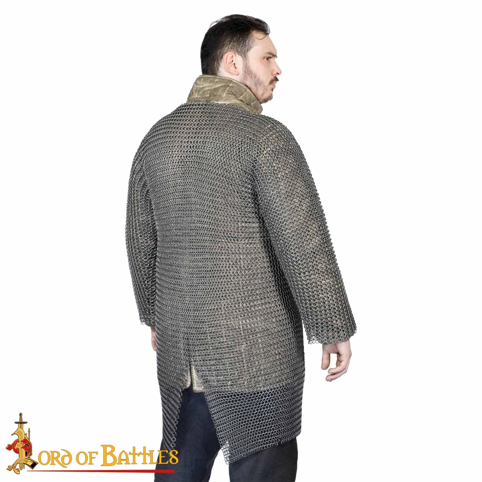 Imagen única de: Hauberk de malla medieval en acero de resorte, anillas 9 mm (16 calibre)