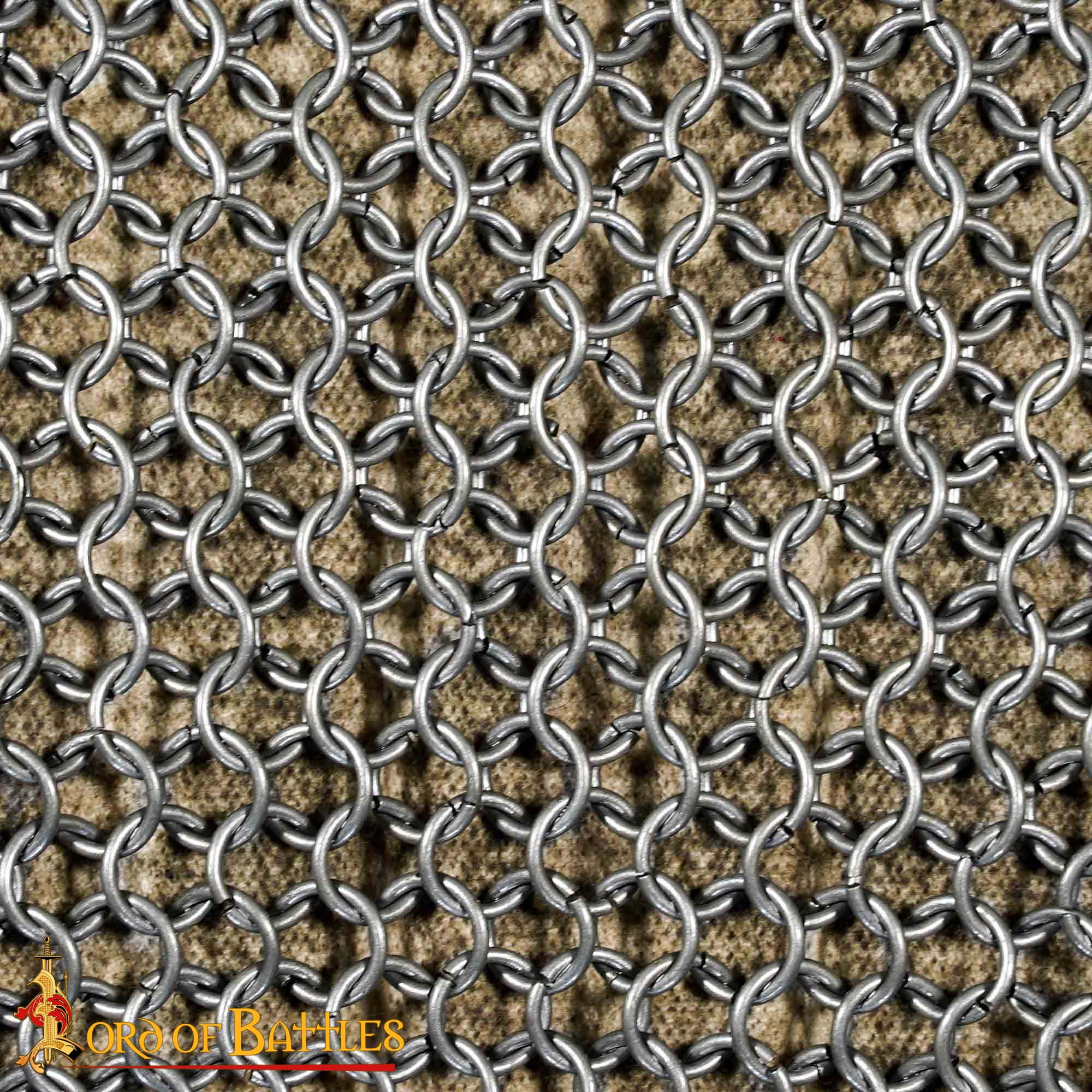 Imagen única de: Hauberk de malla medieval en acero de resorte, anillas 9 mm (16 calibre)