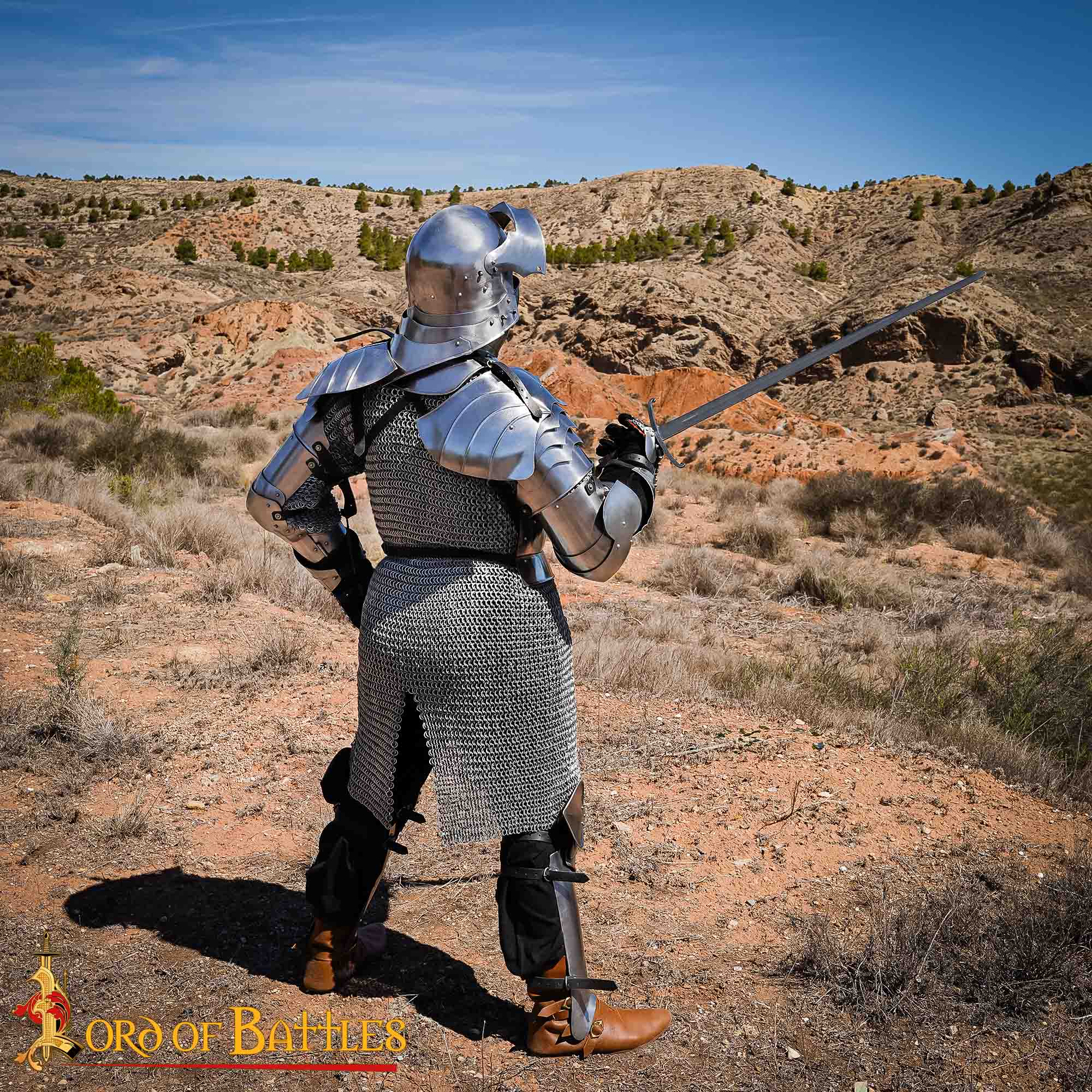 Hauberk de malla con anillas riveteadas 10 mm — aluminio, tallas L–XXL - imagen 7