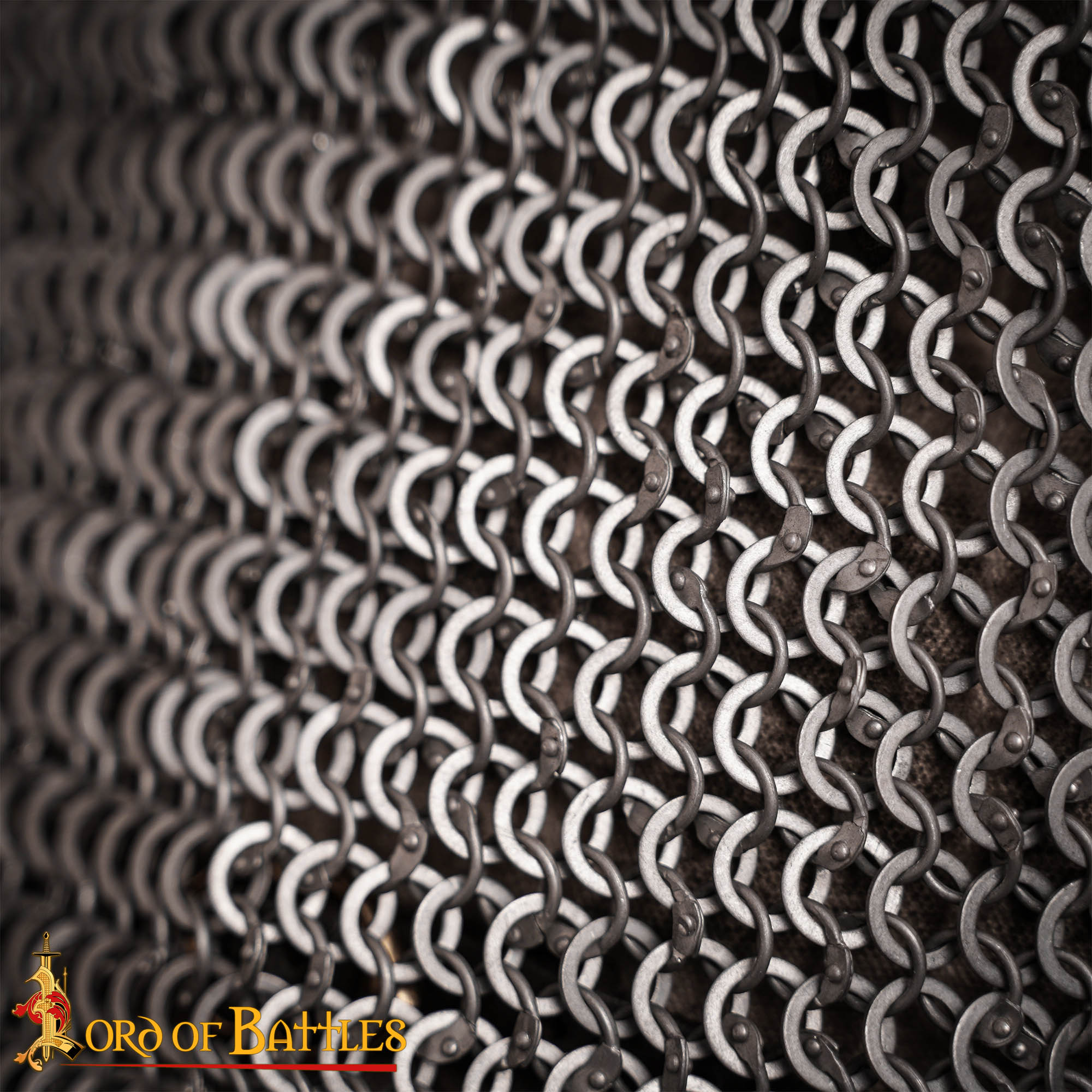 Hauberk de malla con anillas riveteadas 10 mm — aluminio, tallas L–XXL - imagen 8