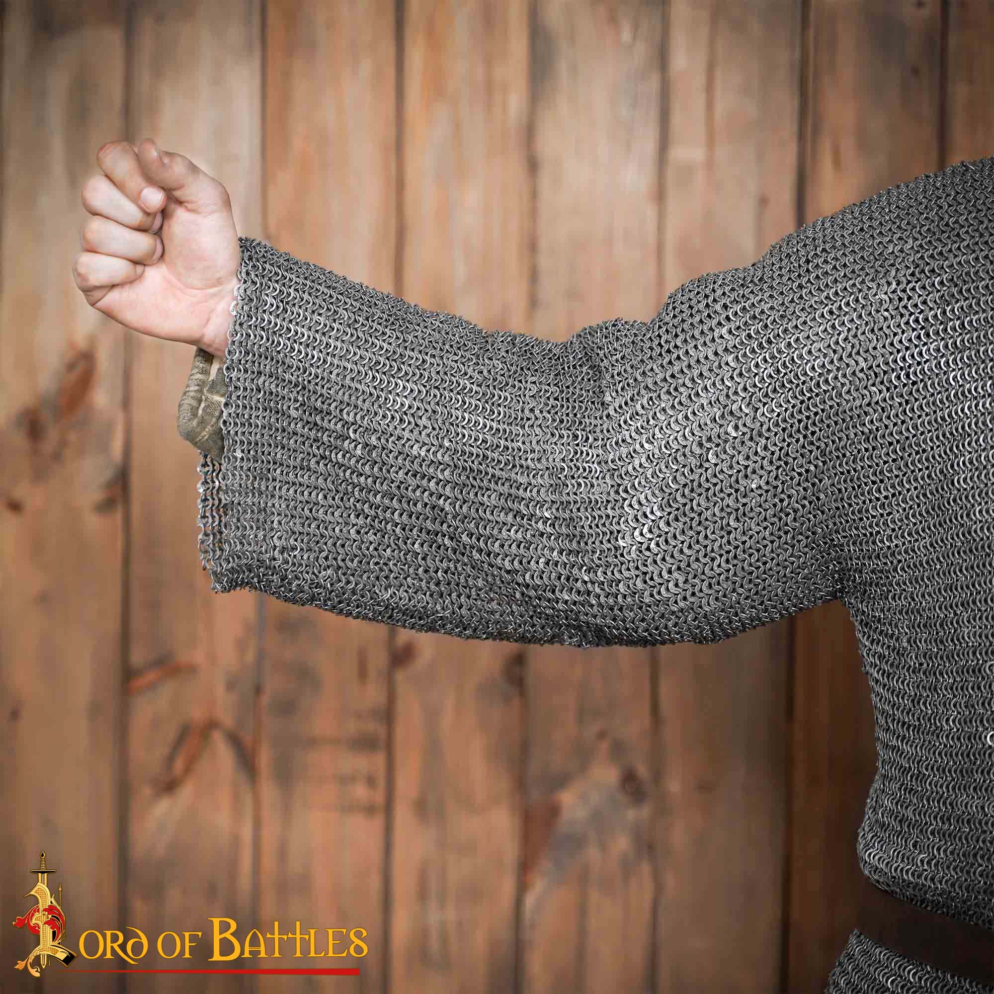 Hauberk (cota de mallas) — anillas remachadas 6 mm, acero calibre 18 - imagen 6