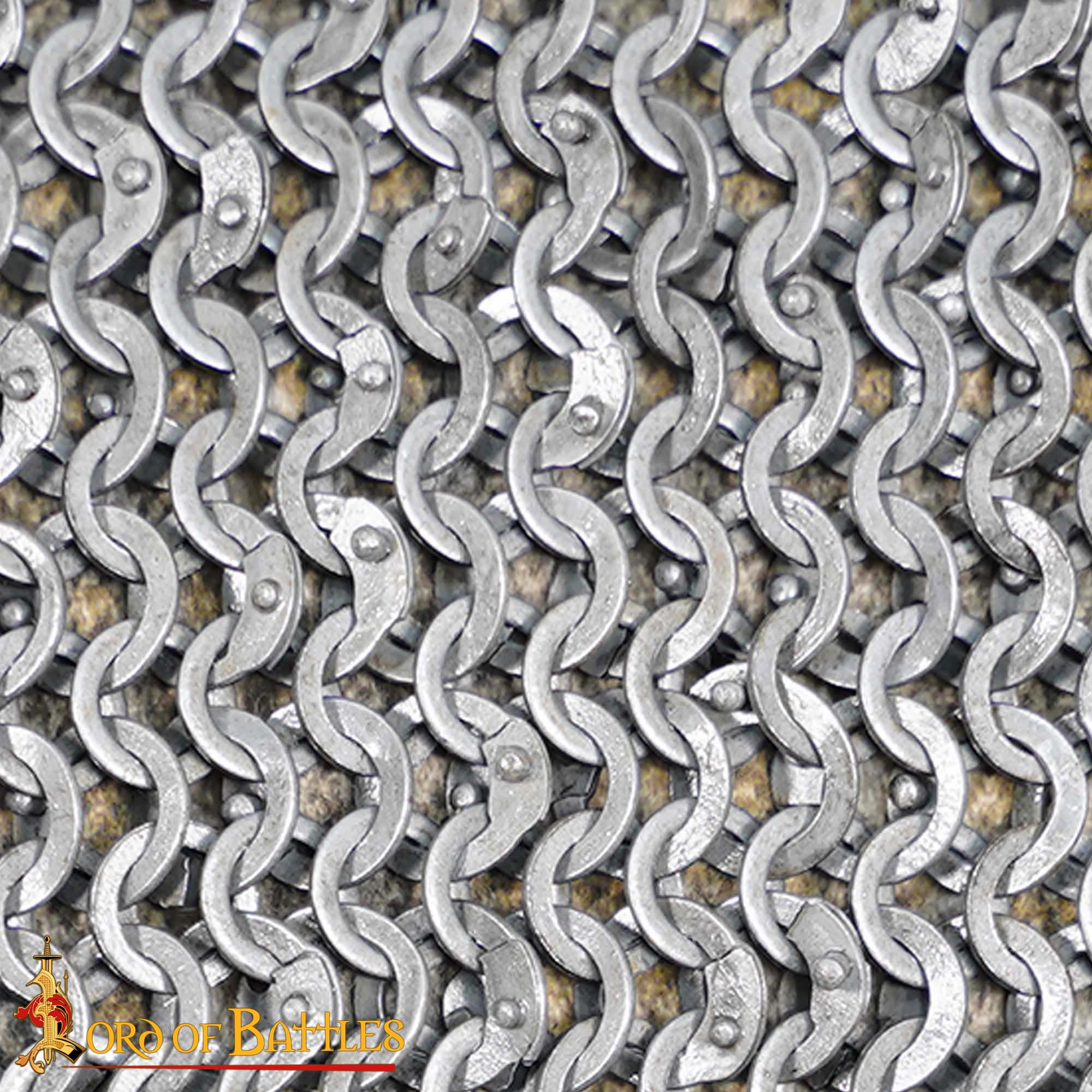 Hauberk (cota de mallas) — anillas remachadas 6 mm, acero calibre 18 - imagen 8