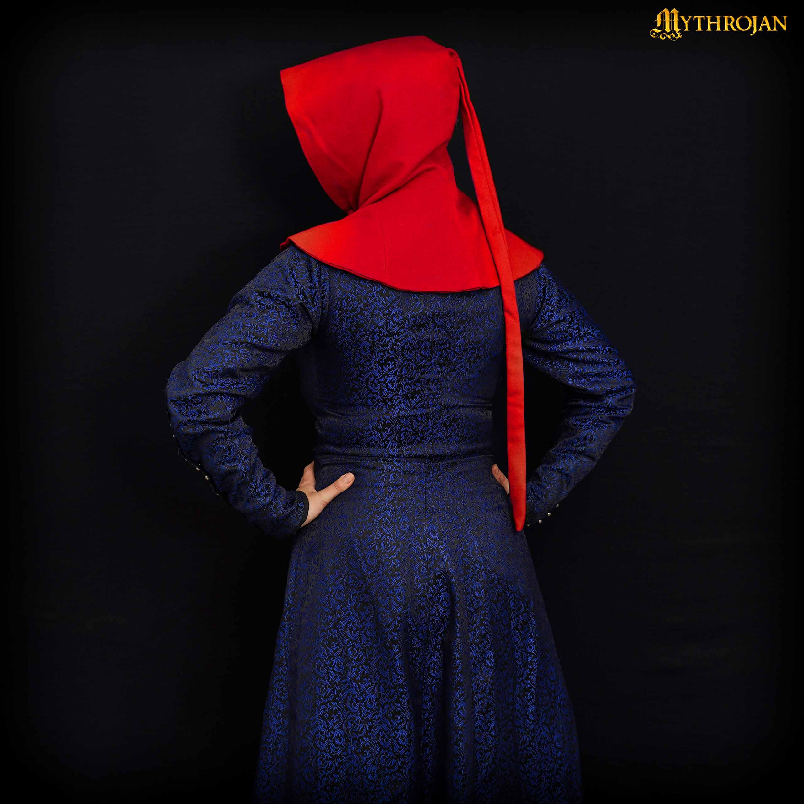 Gorro medieval femenino abotonado (siglo XV) - Liripipe largo - imagen 8