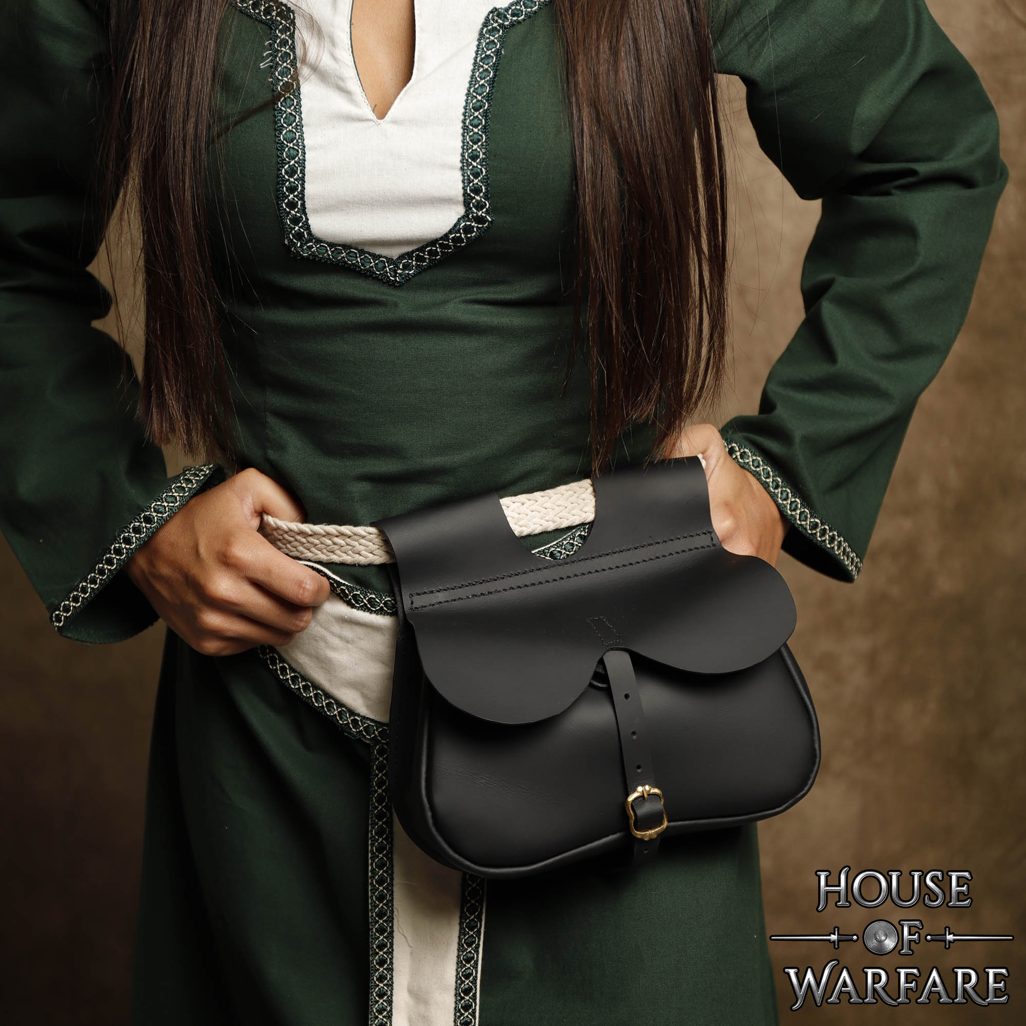 Imagen única de: Riñonera Medieval Tardía de Cuero Auténtico