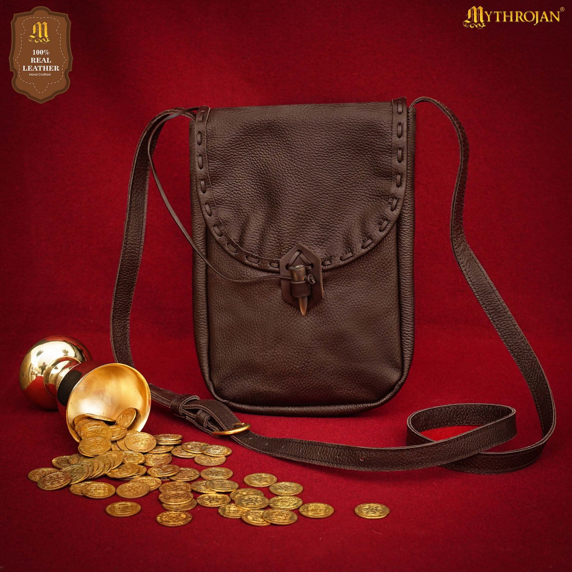Bolsa de cinturón Mythrojan 11 x 9" — Negro, Marrón - imagen 2