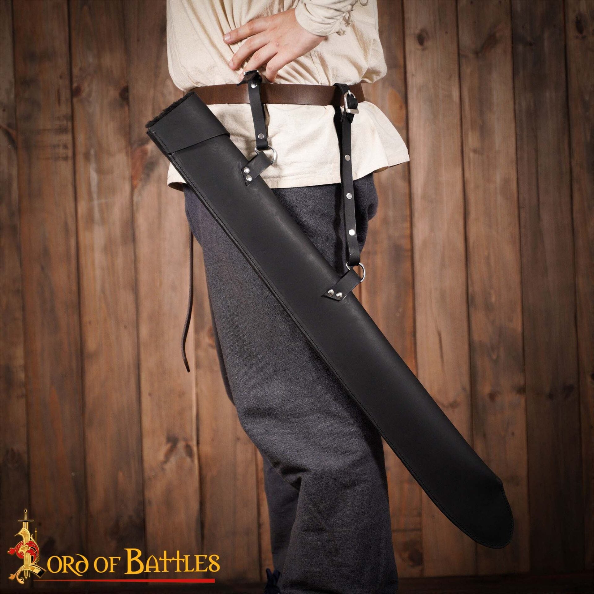 Vaina de cuero forrada con pelo sintético para espada (88 cm) - imagen 17