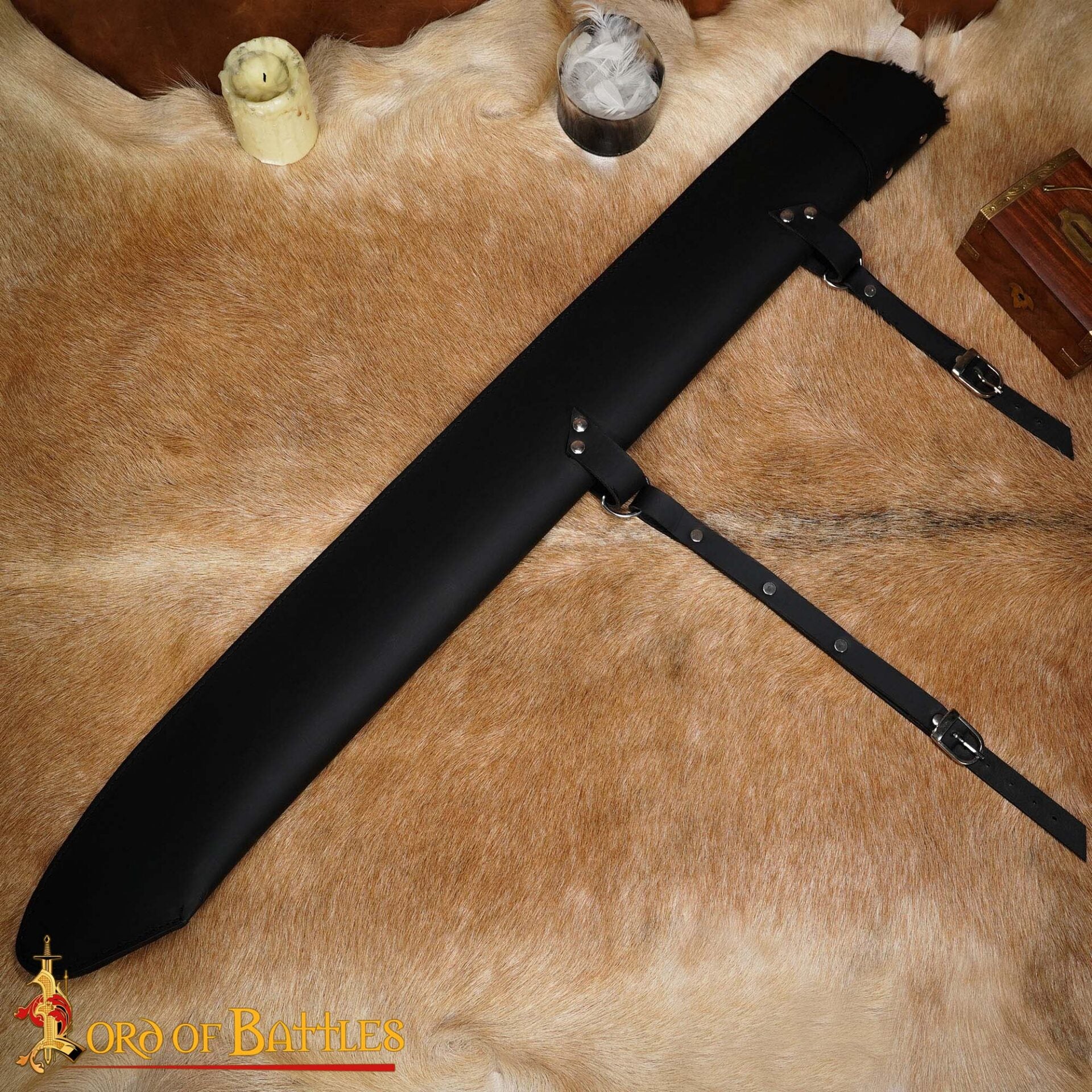 Vaina de cuero forrada con pelo sintético para espada (88 cm) - imagen 18