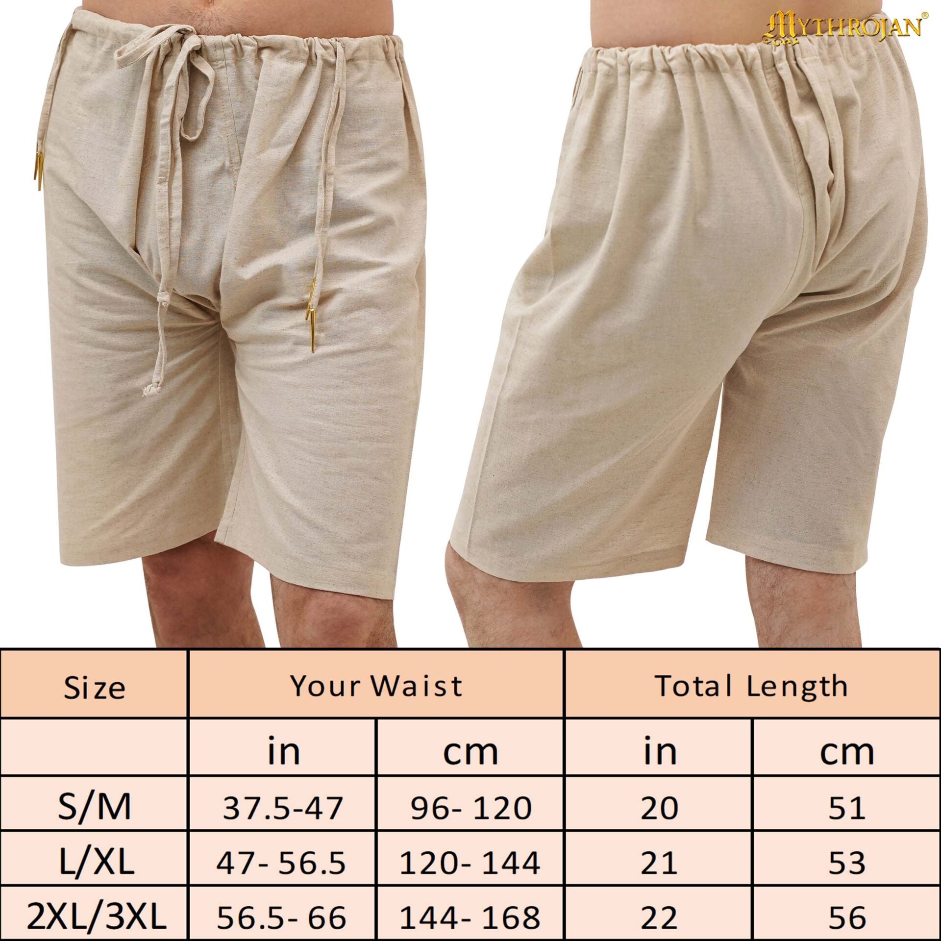 Calzones medievales de lino y mezcla para hombre — ropa interior histórica - imagen 3