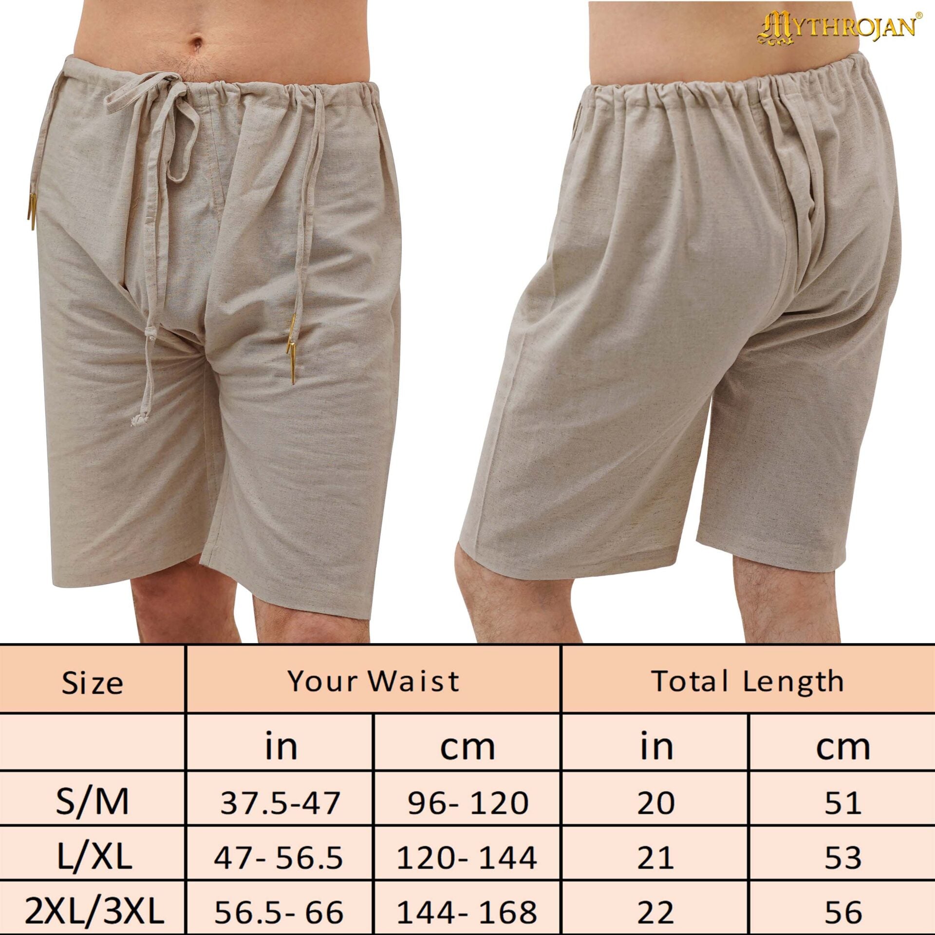 Calzones medievales de lino y mezcla para hombre — ropa interior histórica - imagen 8