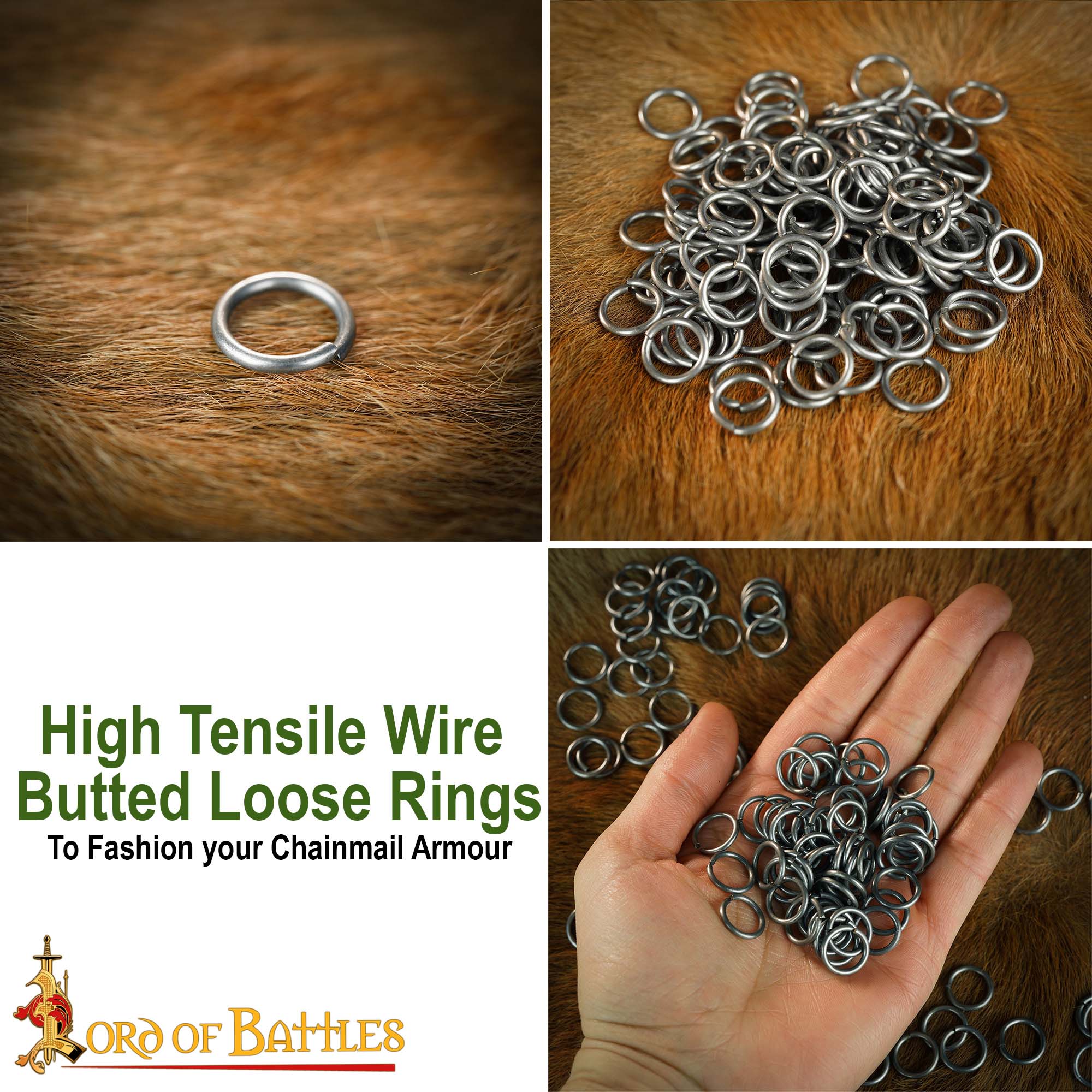 Imagen única de: Anillos Sueltos - Alambre de Acero Dulce de Alta Resistencia a la Tracción, Conificado, 9 Mm - Paquete de 1 Kg