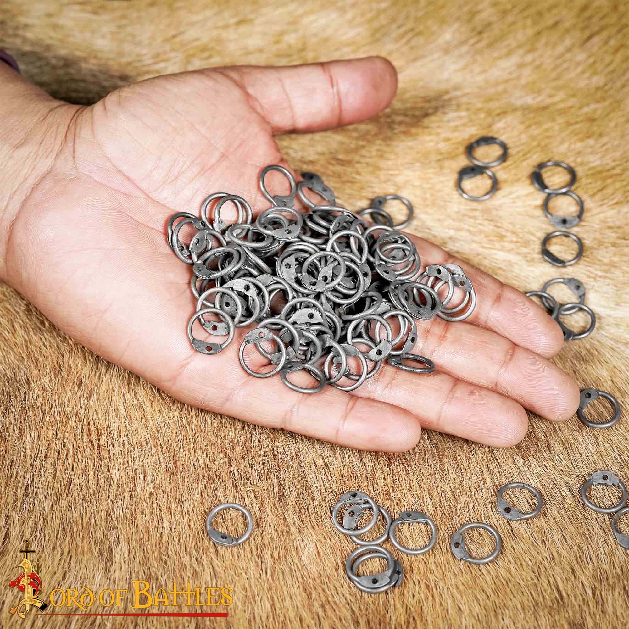 Anillas de acero 9 mm (calibre 18) — 1 kg, con remaches - imagen 2