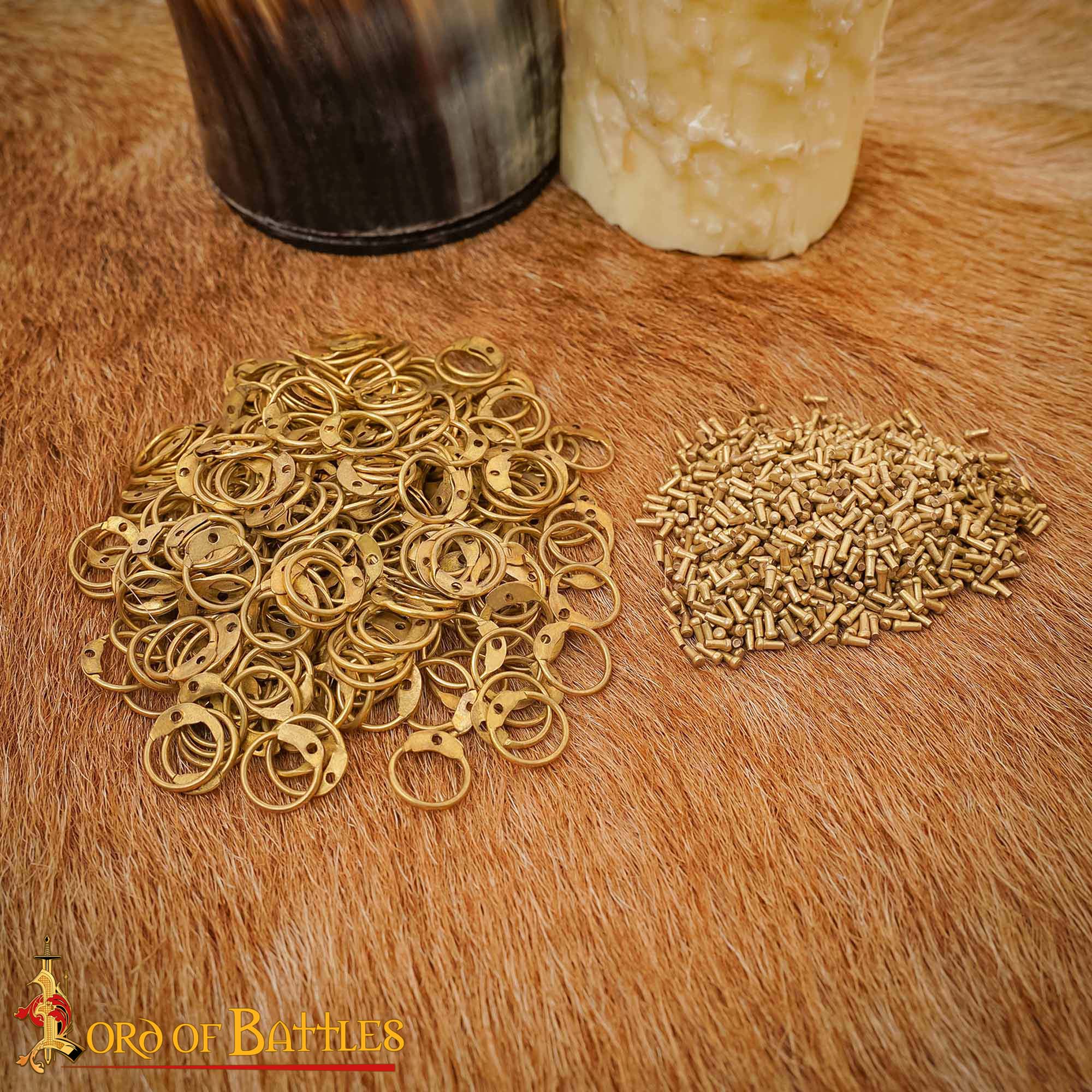 Anillas redondas sueltas de latón, 6 mm, calibre 18 - 1 kg