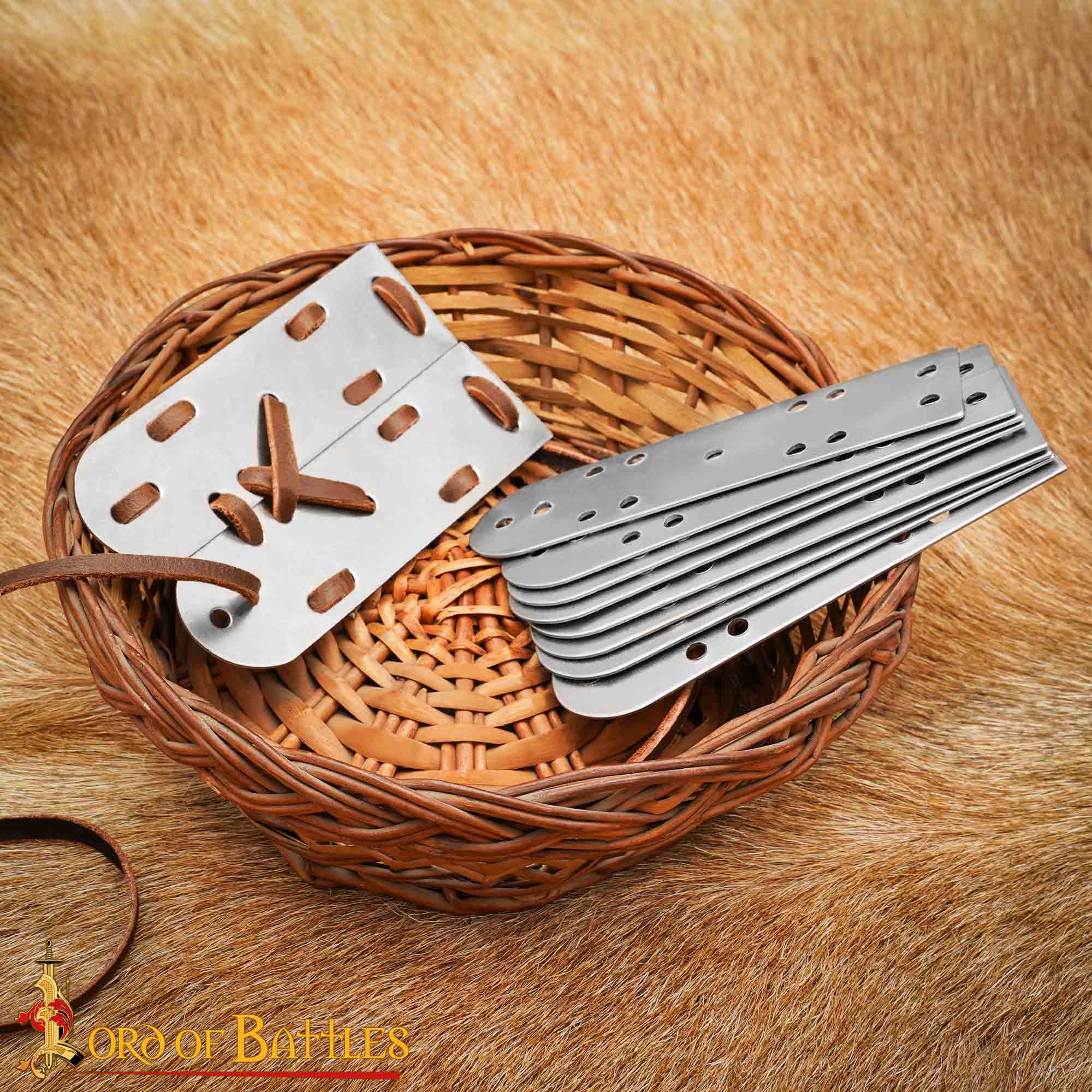Set de 100 láminas lamelares Birka de acero para armadura vikinga, Rus o khazar - imagen 2