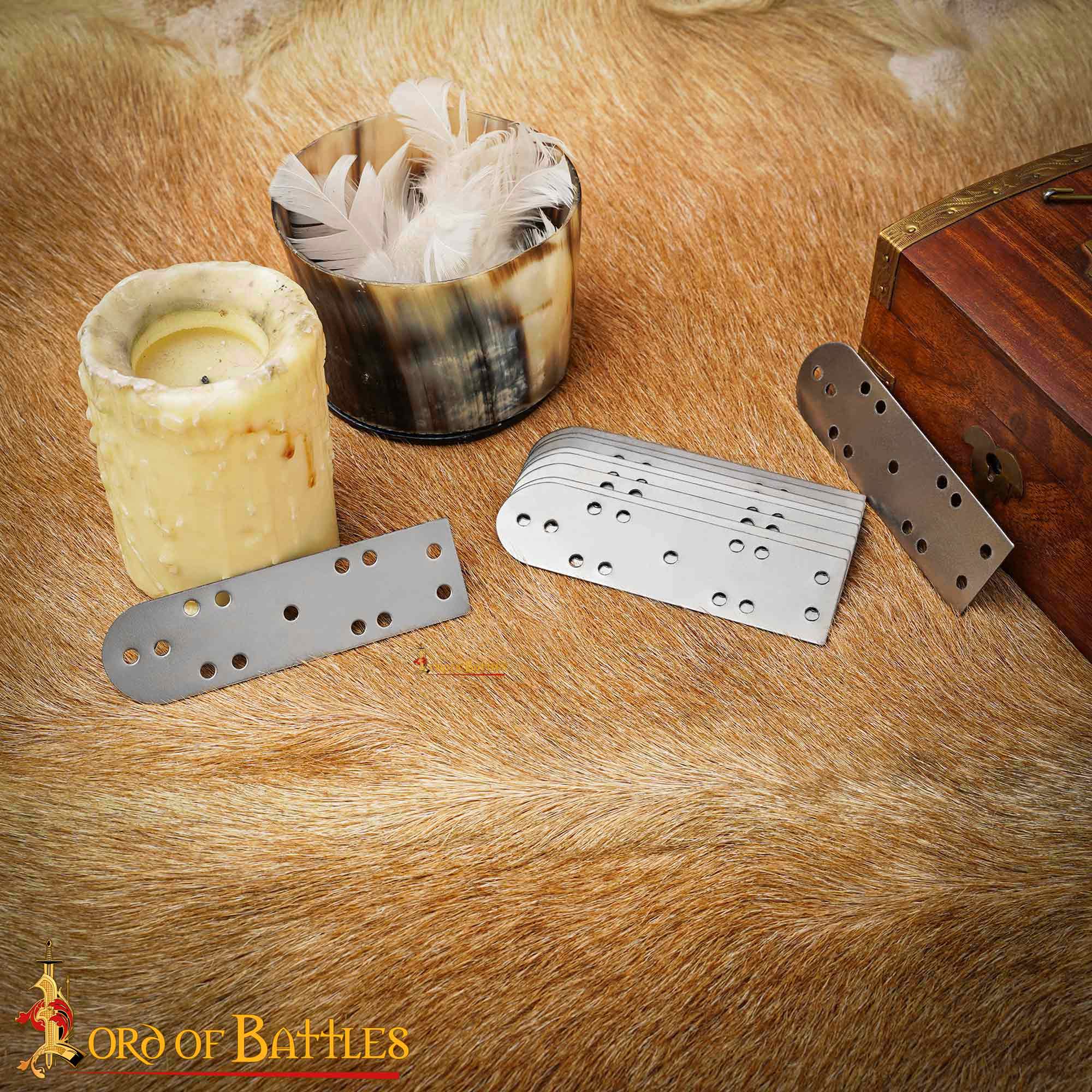 Set de 100 láminas lamelares Birka de acero para armadura vikinga, Rus o khazar - imagen 7