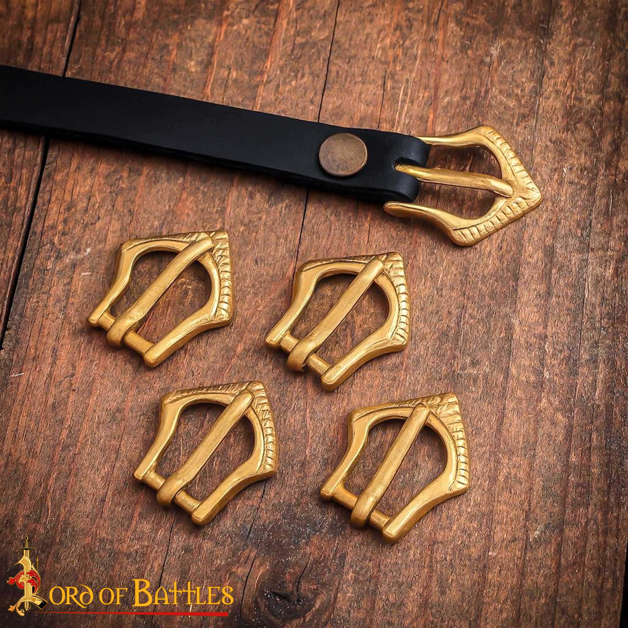 Imagen única de: Hebillas Medievales de Latón - Pack de 5 para Cinturón