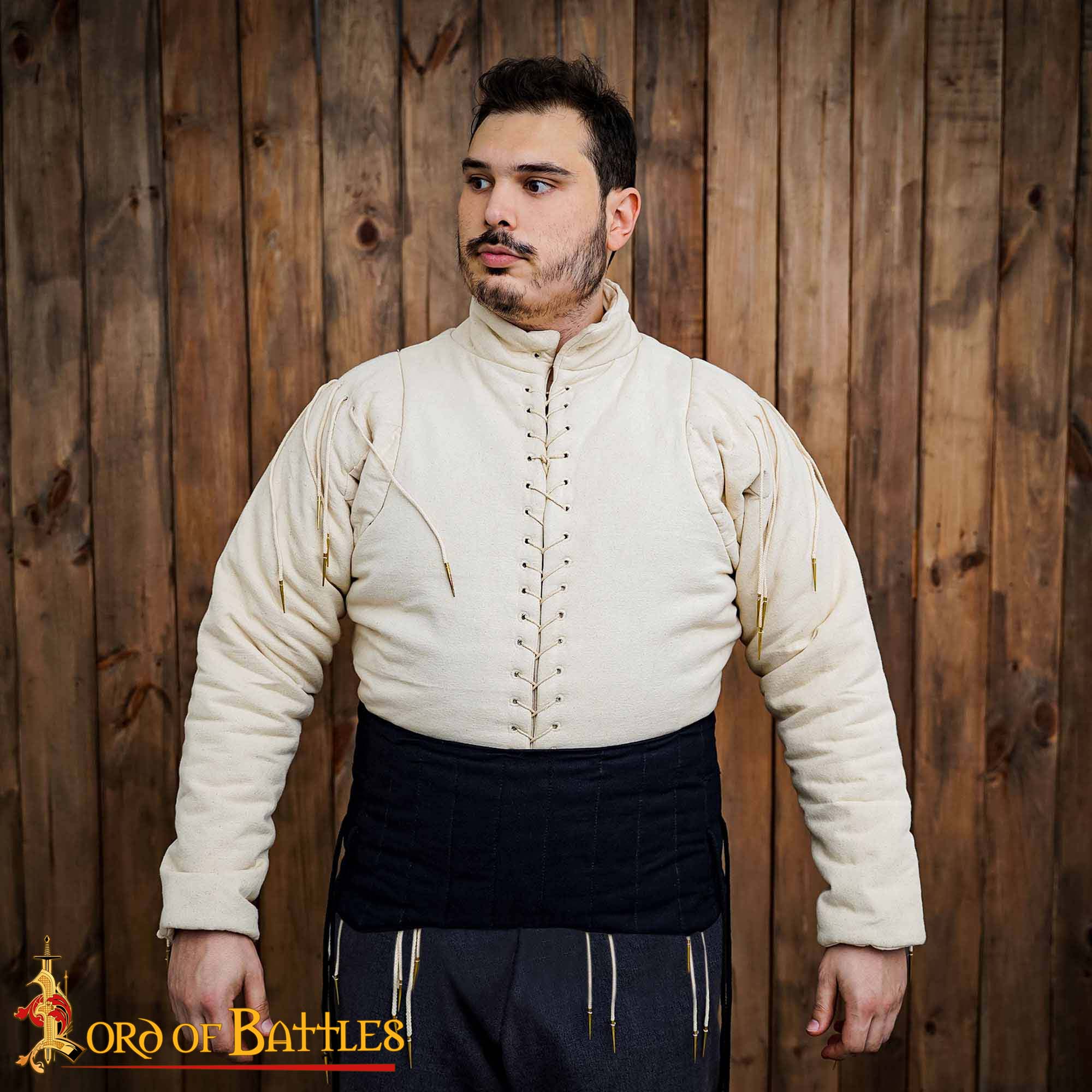 Lendenier acolchado medieval tardío con refuerzos de cuero - imagen 20