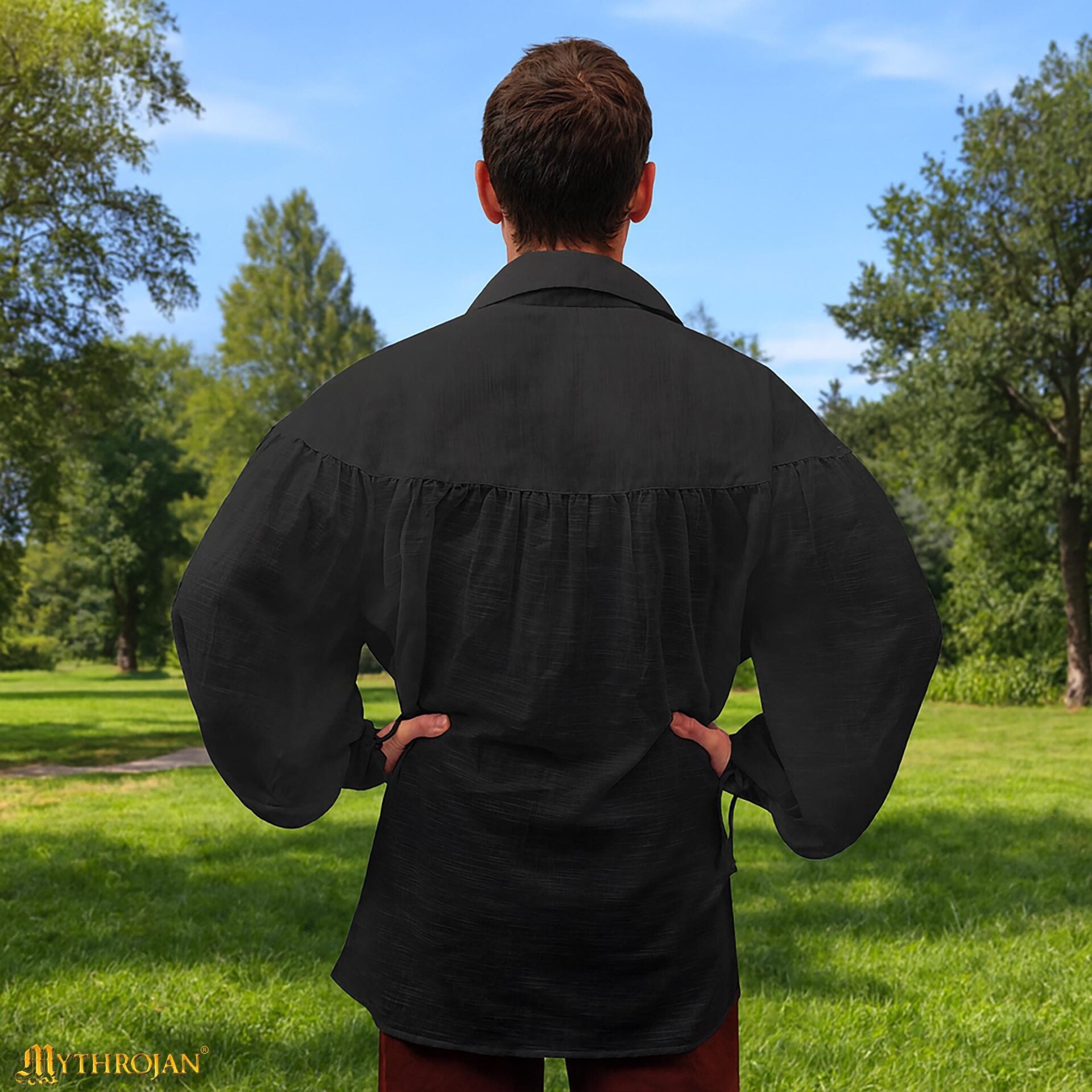 Camisa medieval de bardo 100% algodón - imagen 5