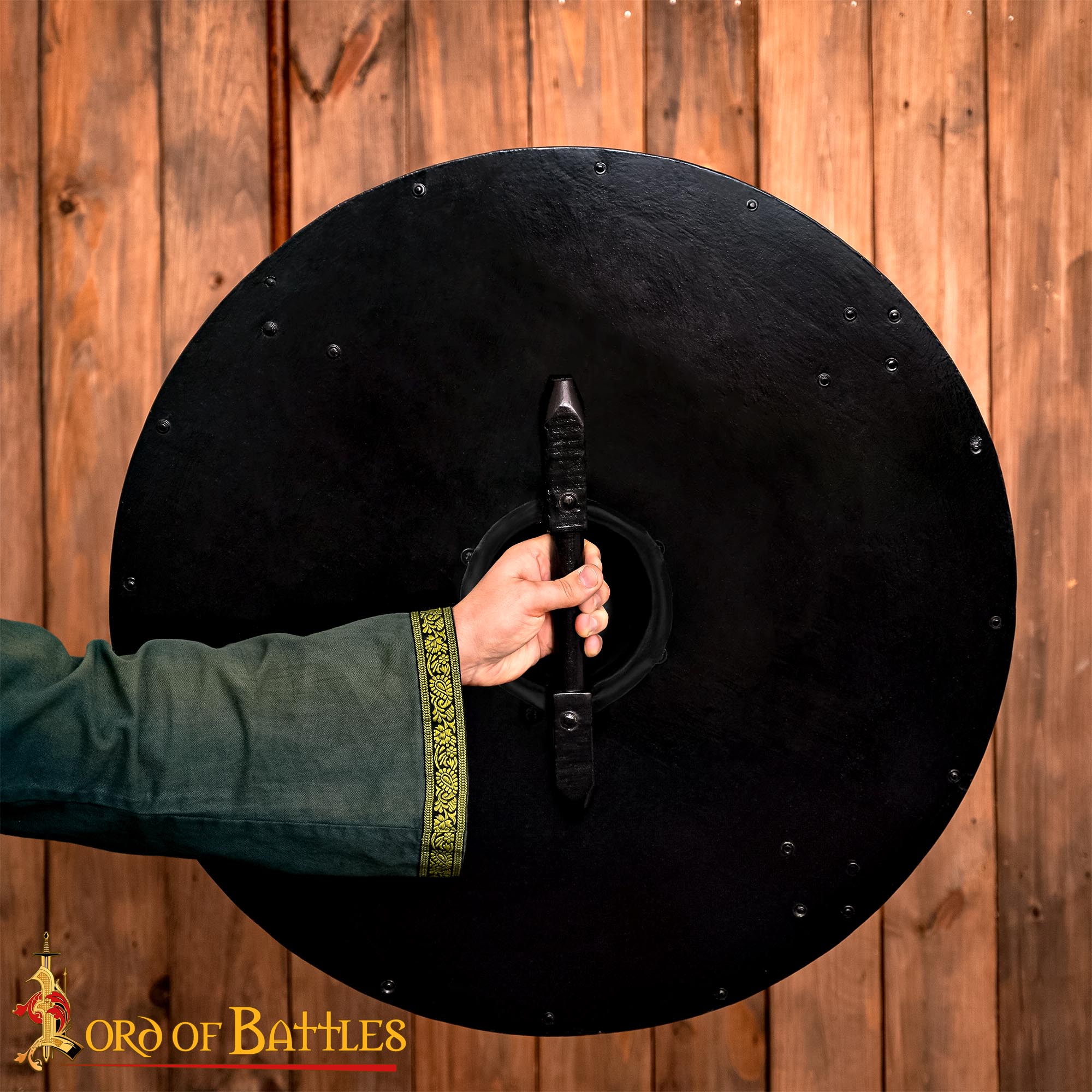 Imagen única de: Escudo vikingo de madera funcional para recreación histórica - imagen 6