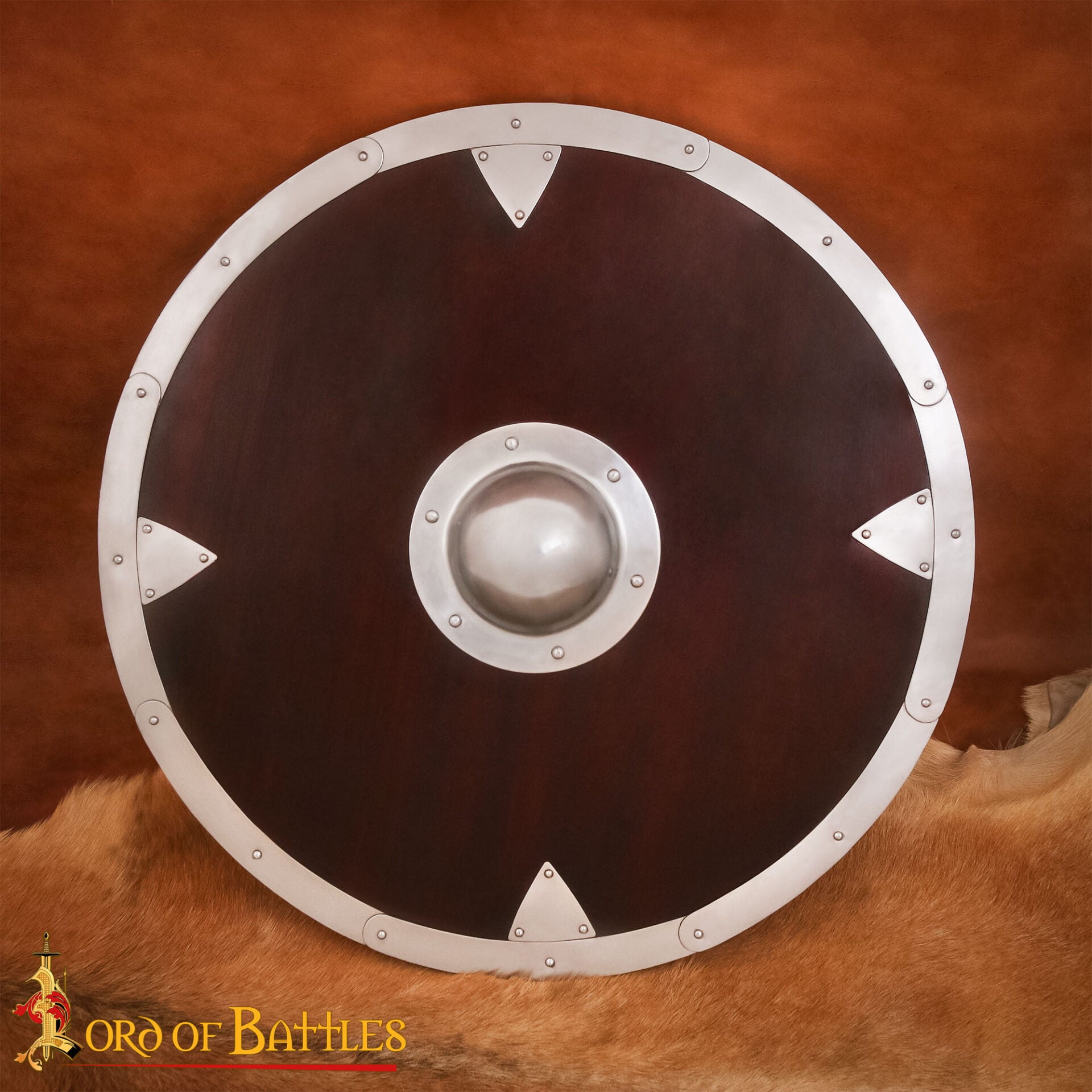 Imagen única de: Escudo vikingo de madera funcional para recreación histórica