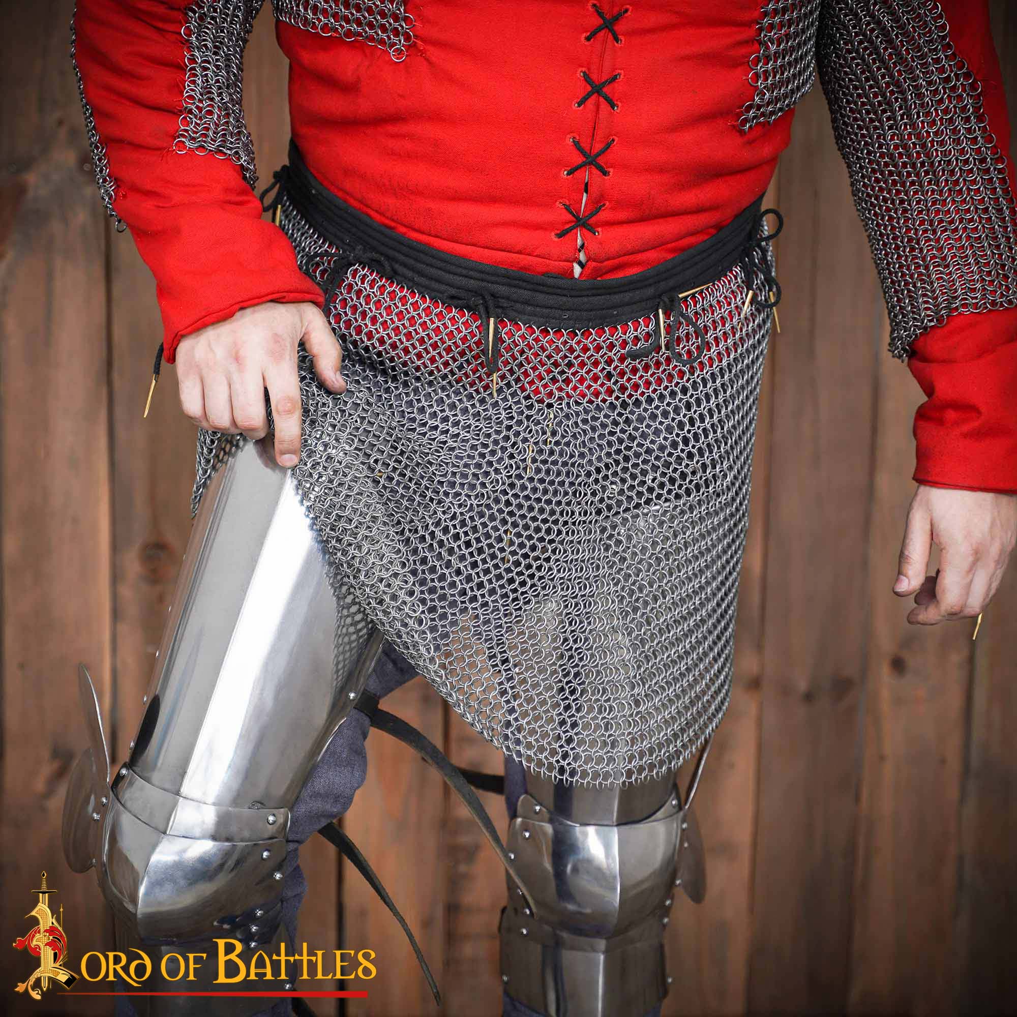 Falda de cota de mallas (anillas 9 mm) en acero muelle — para LARP, SCA y recreación - imagen 8