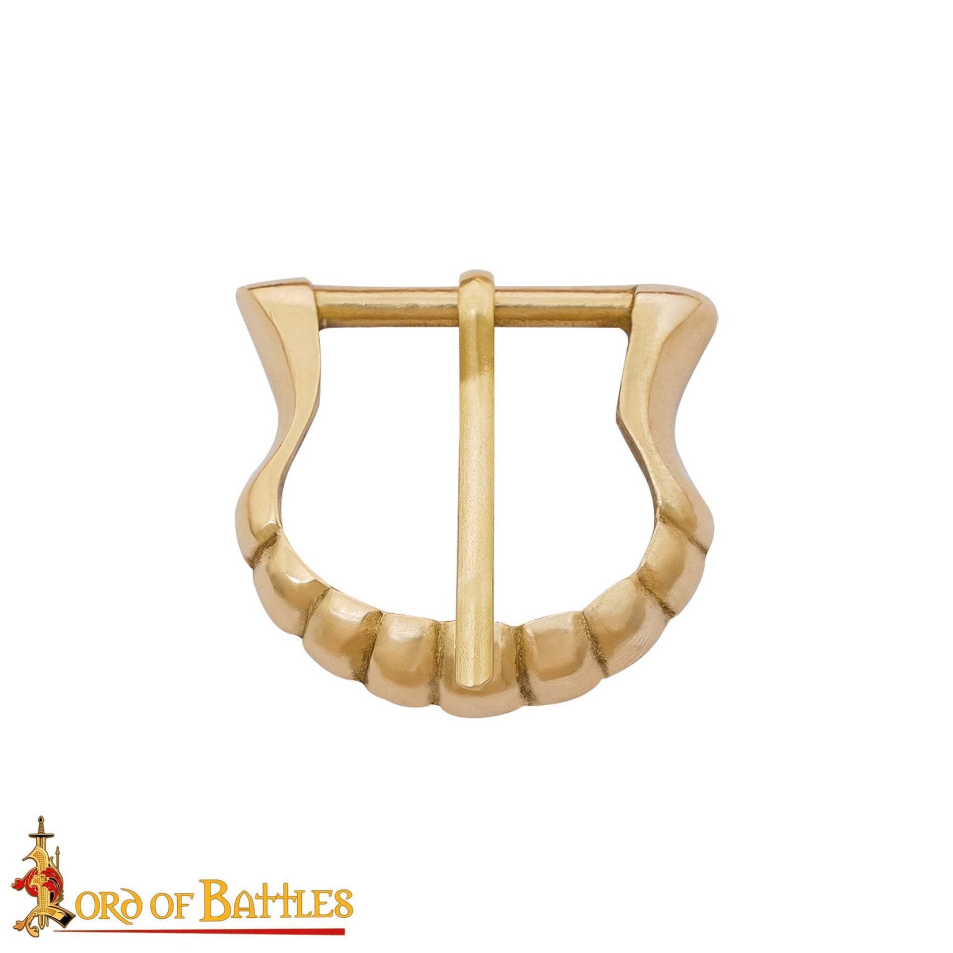 Set de 3 hebillas medievales de latón macizo para cinturones 2 cm - imagen 18